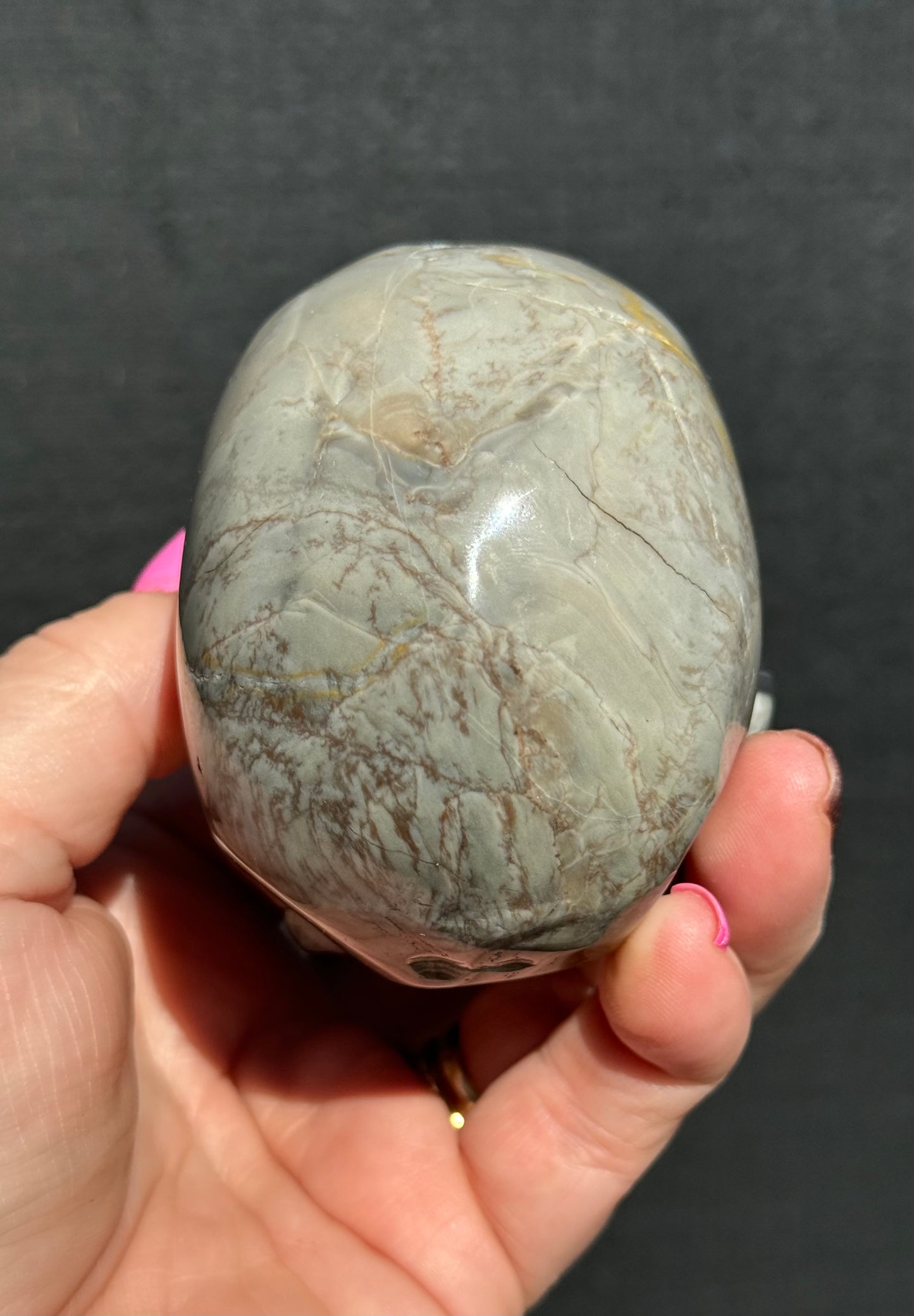 Volcanic Agate carved Skull