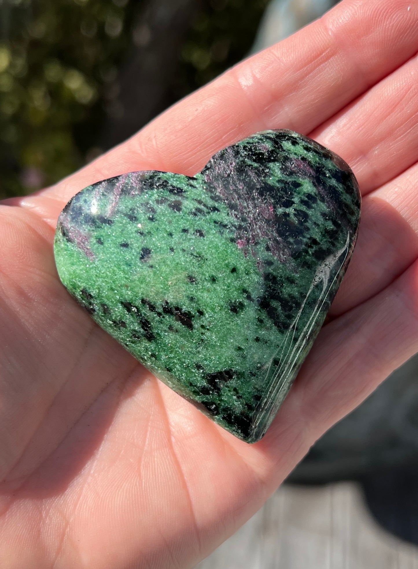 Ruby Zoisite Heart