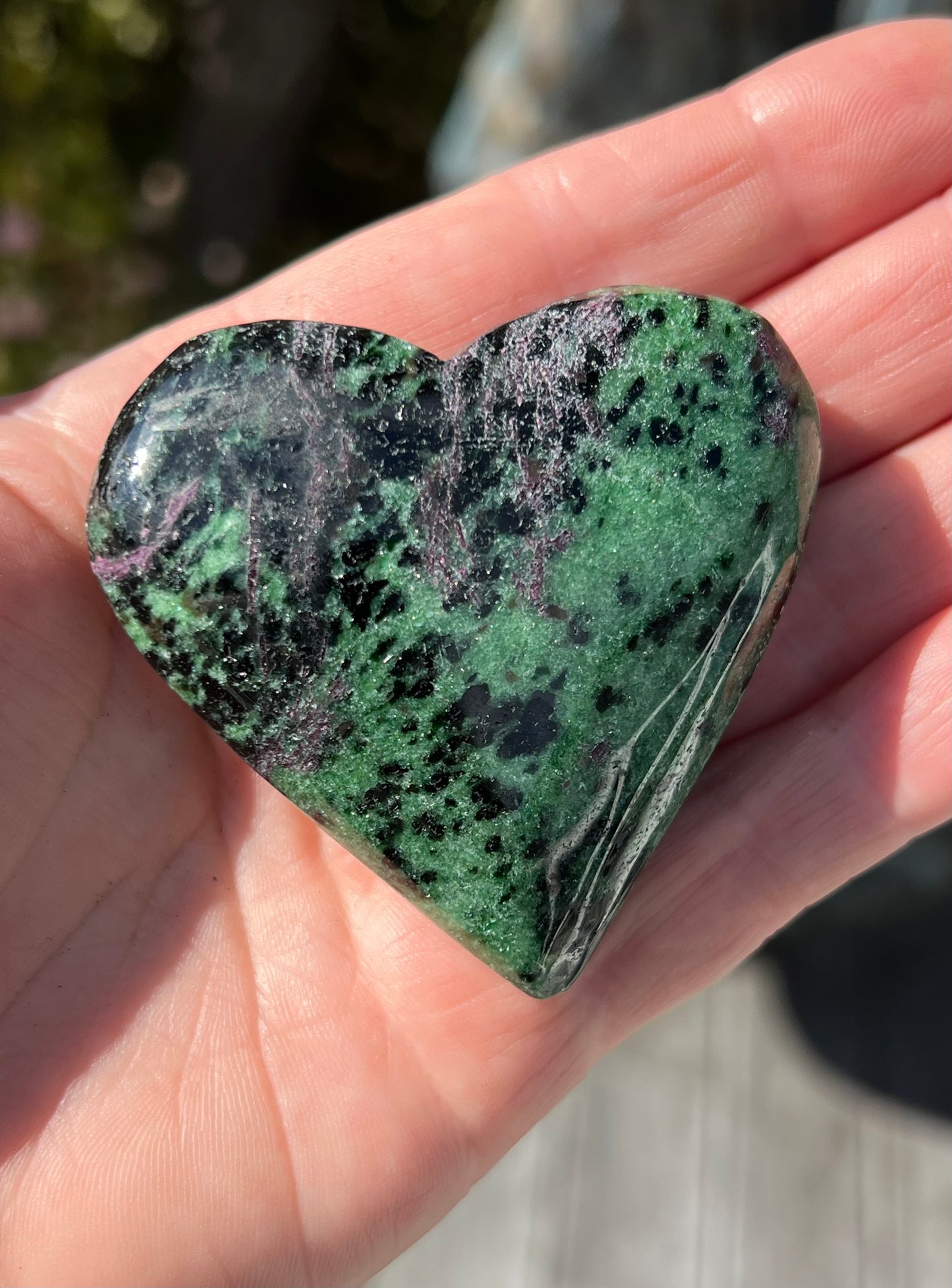 Ruby Zoisite Heart