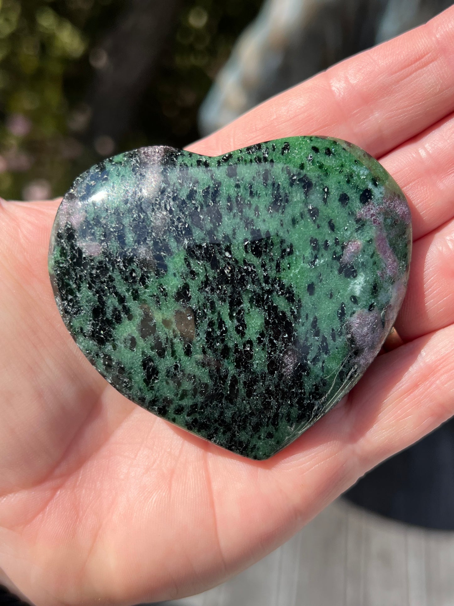 Ruby Zoisite Heart