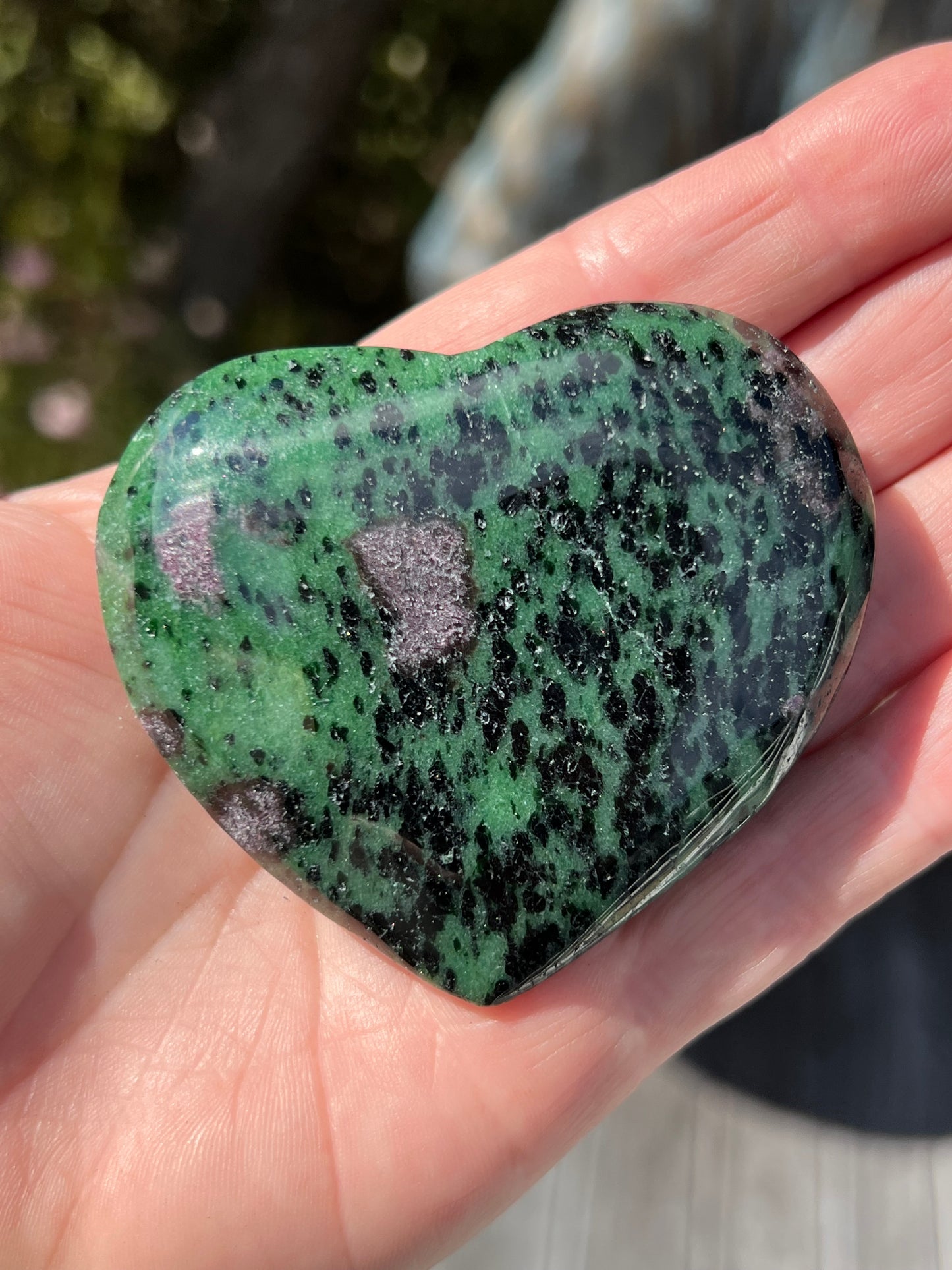 Ruby Zoisite Heart