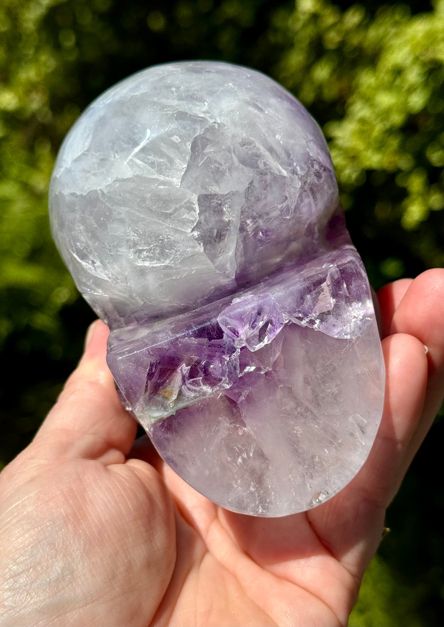 Amethyst Druzy carved Skull