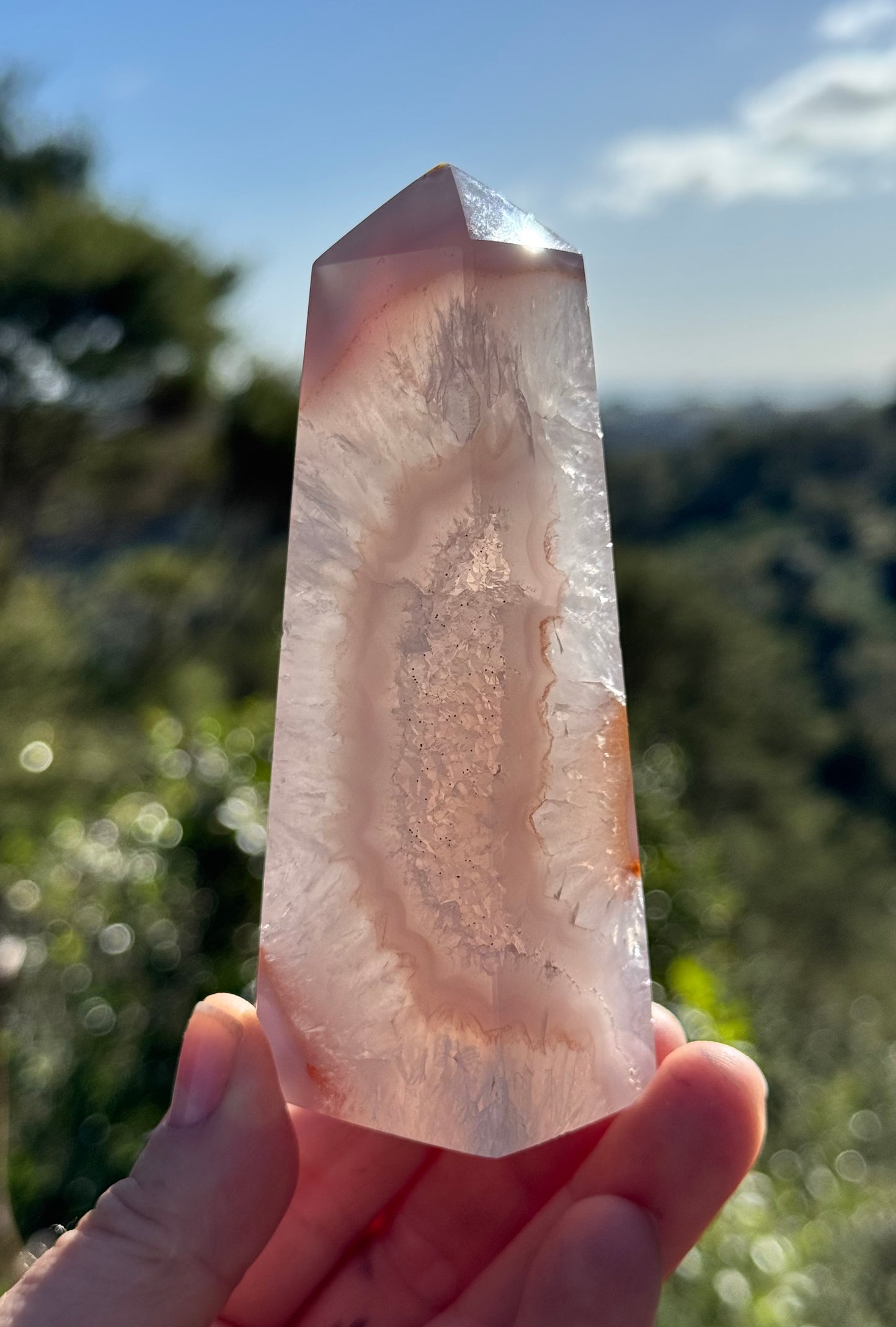 Druzy Agate Obelisk