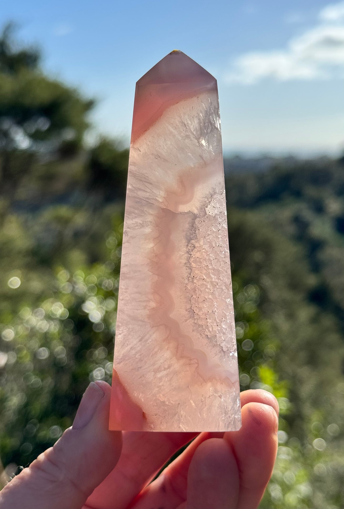 Druzy Agate Obelisk
