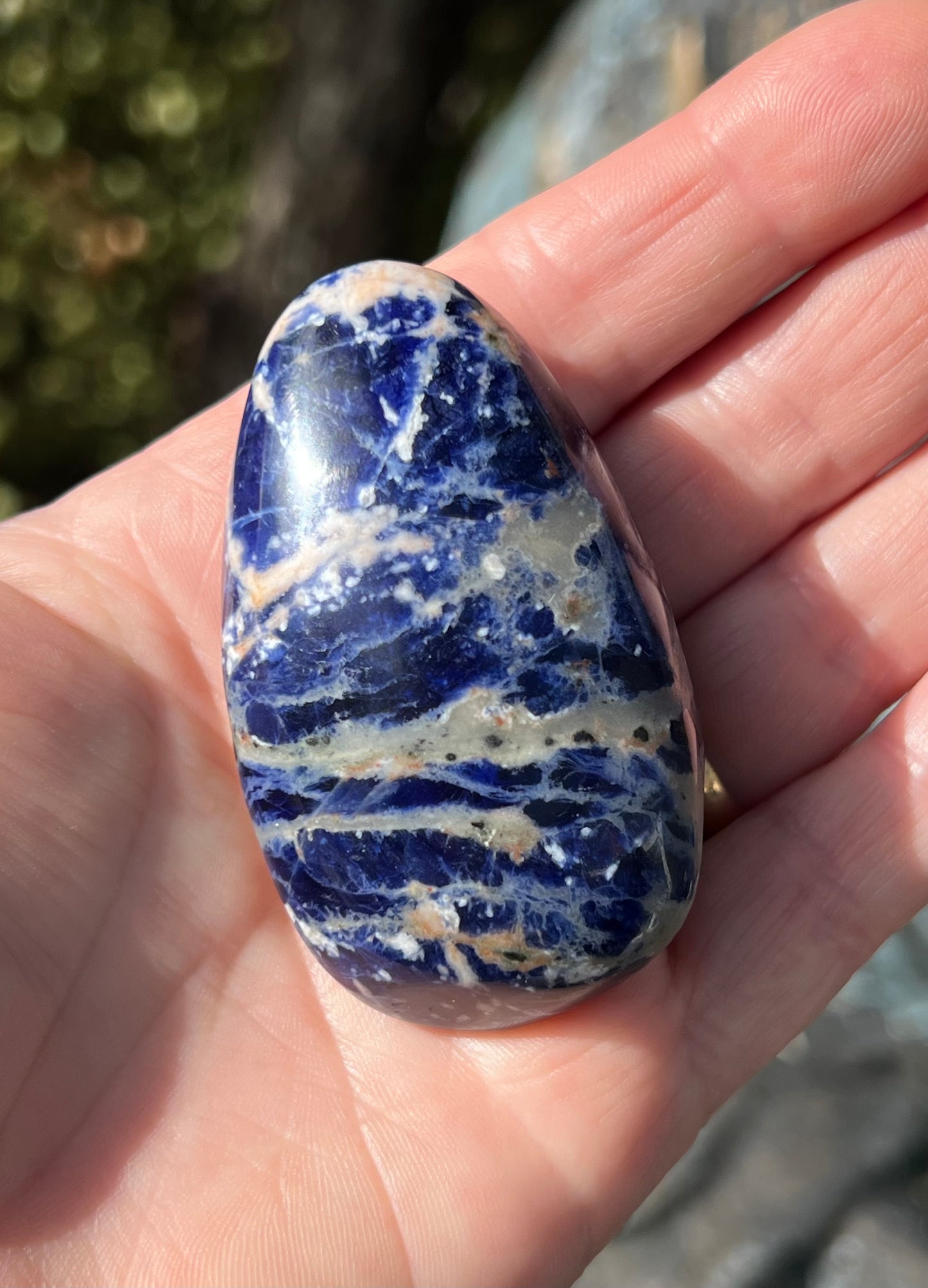 Sodalite Tear drop Palm Stone