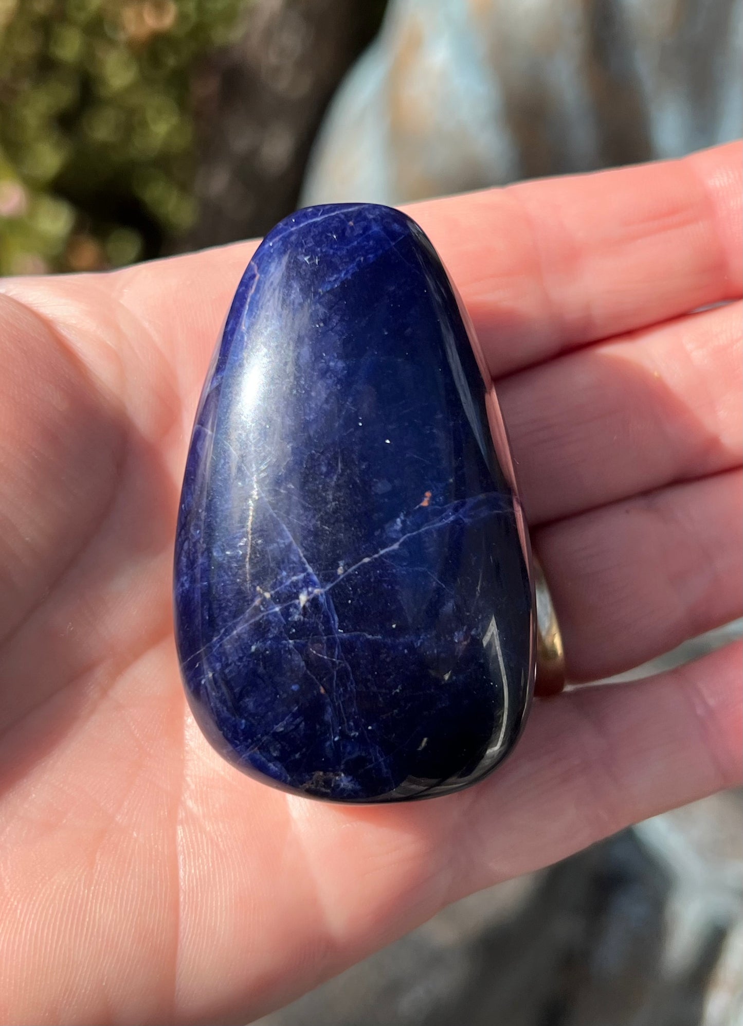 Sodalite Tear drop Palm Stone