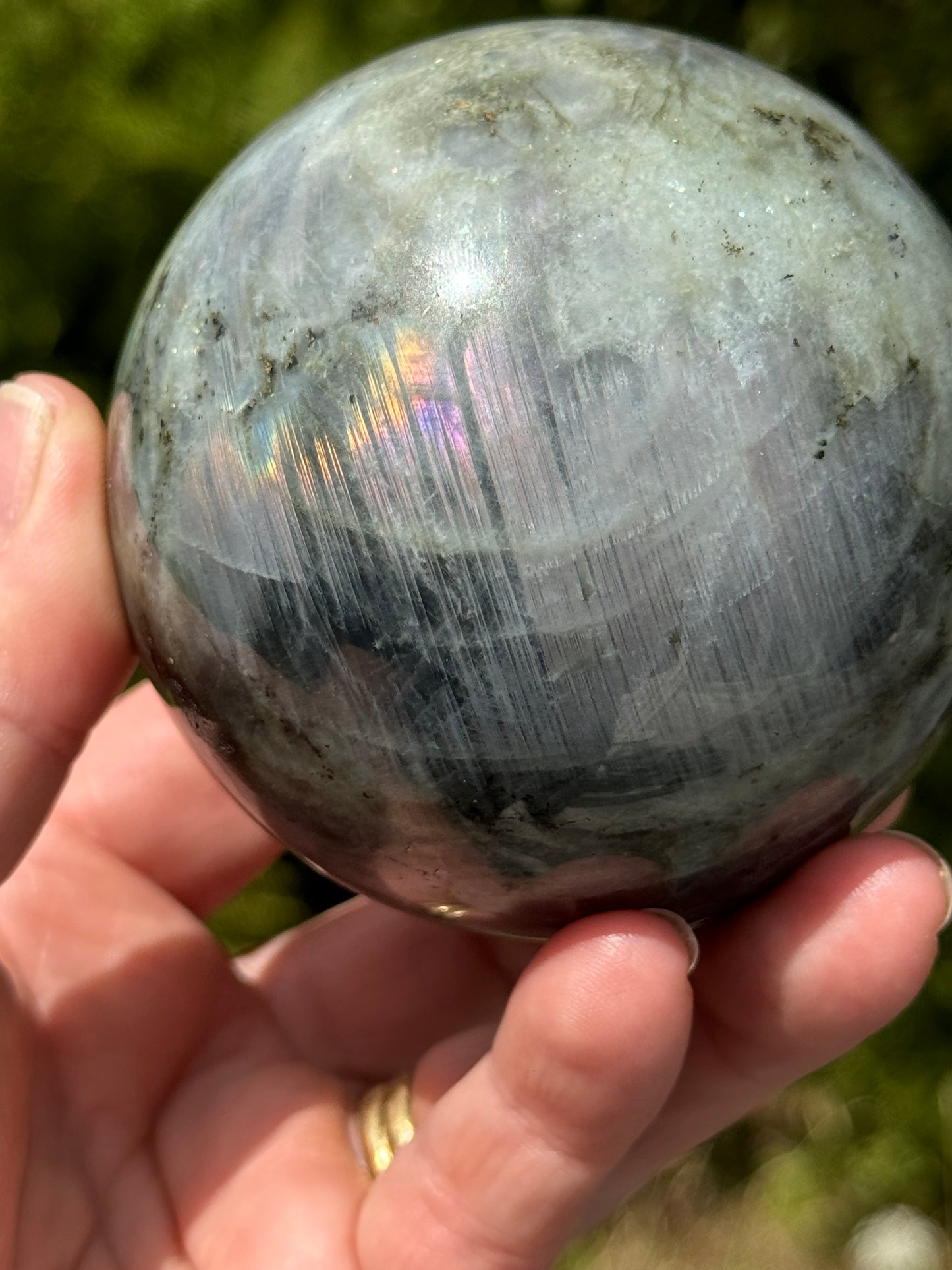 Labradorite Sphere Purple/Mermaid