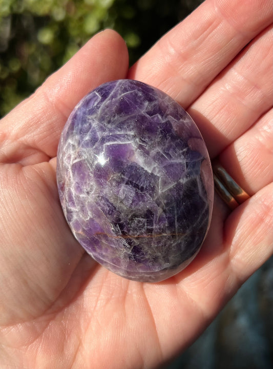 Chevron Amethyst Palm Stone