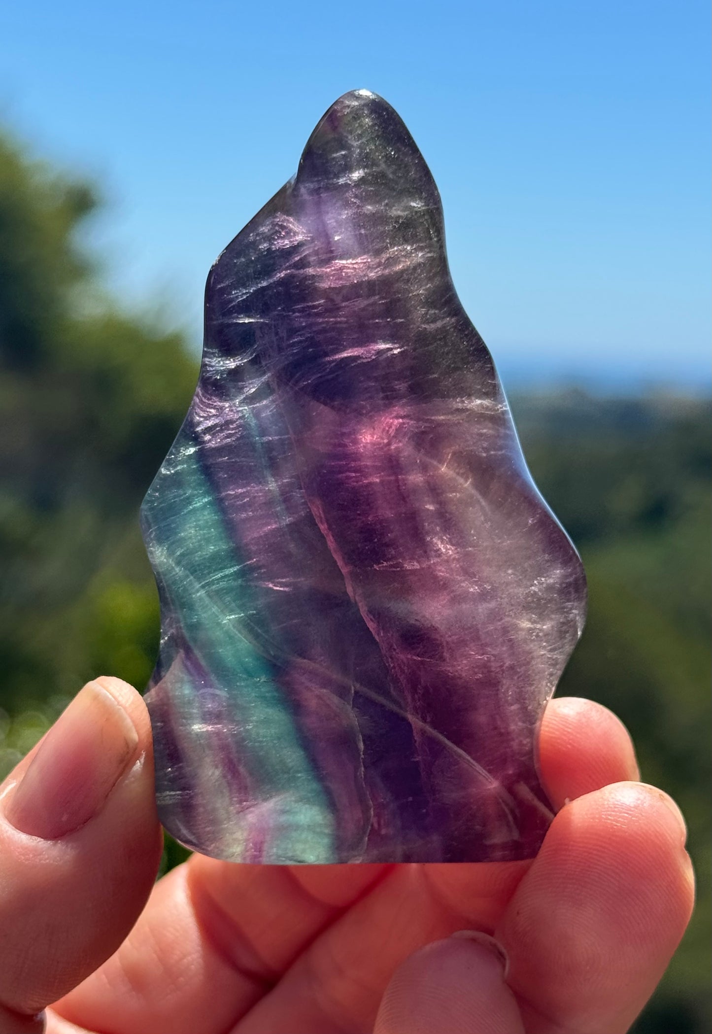 Rainbow Fluorite Flame