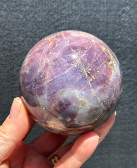 Lavender Star Rose Quartz Sphere