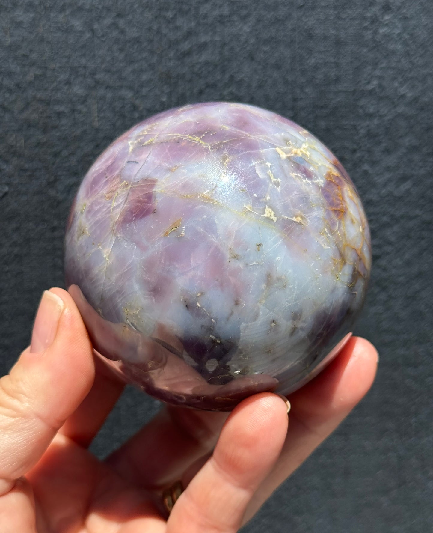 Lavender Star Rose Quartz Sphere