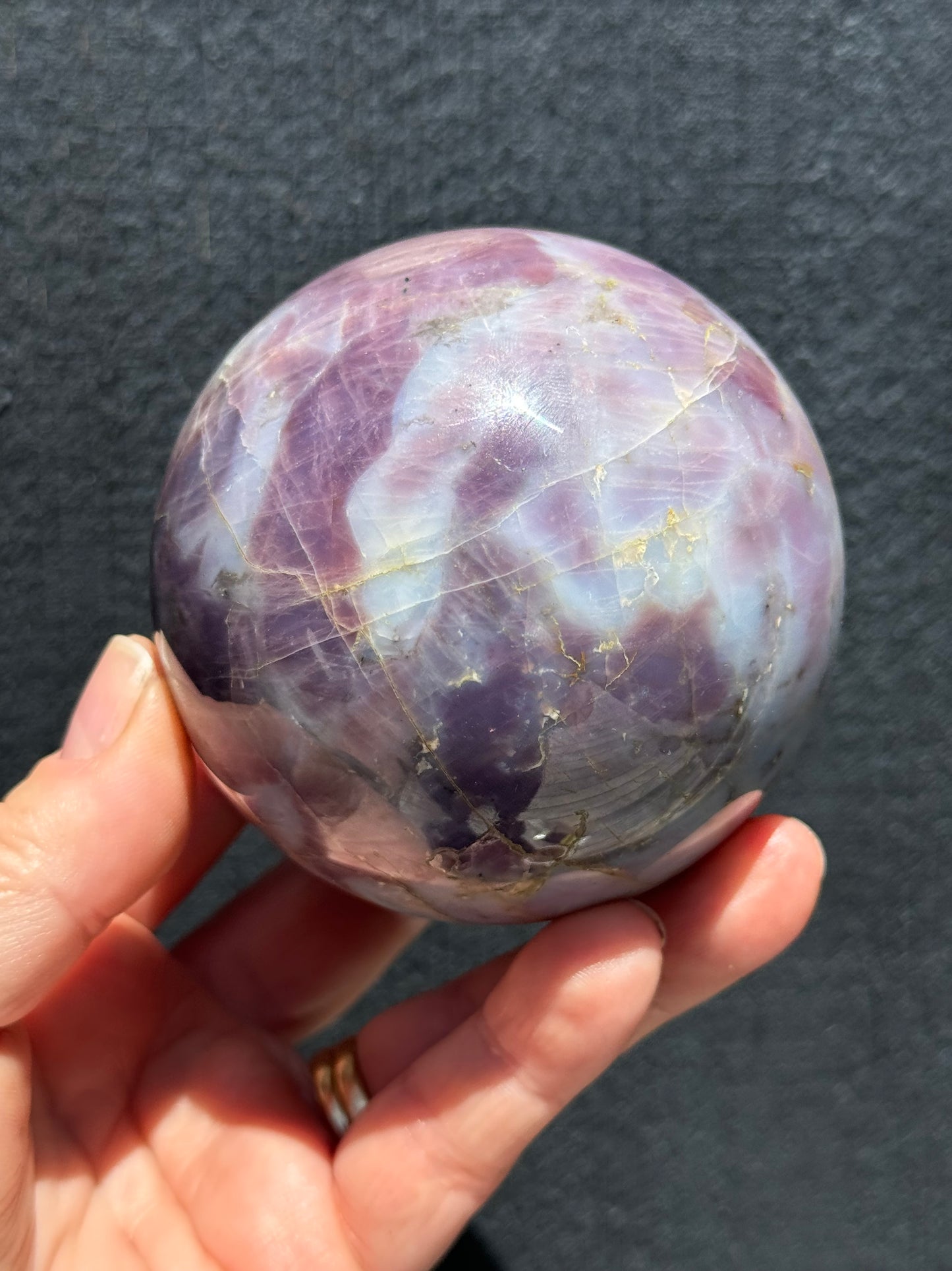 Lavender Star Rose Quartz Sphere