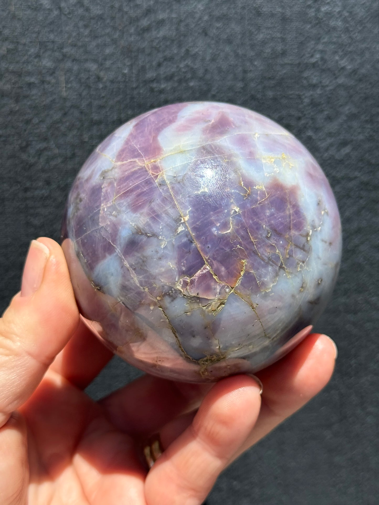 Lavender Star Rose Quartz Sphere