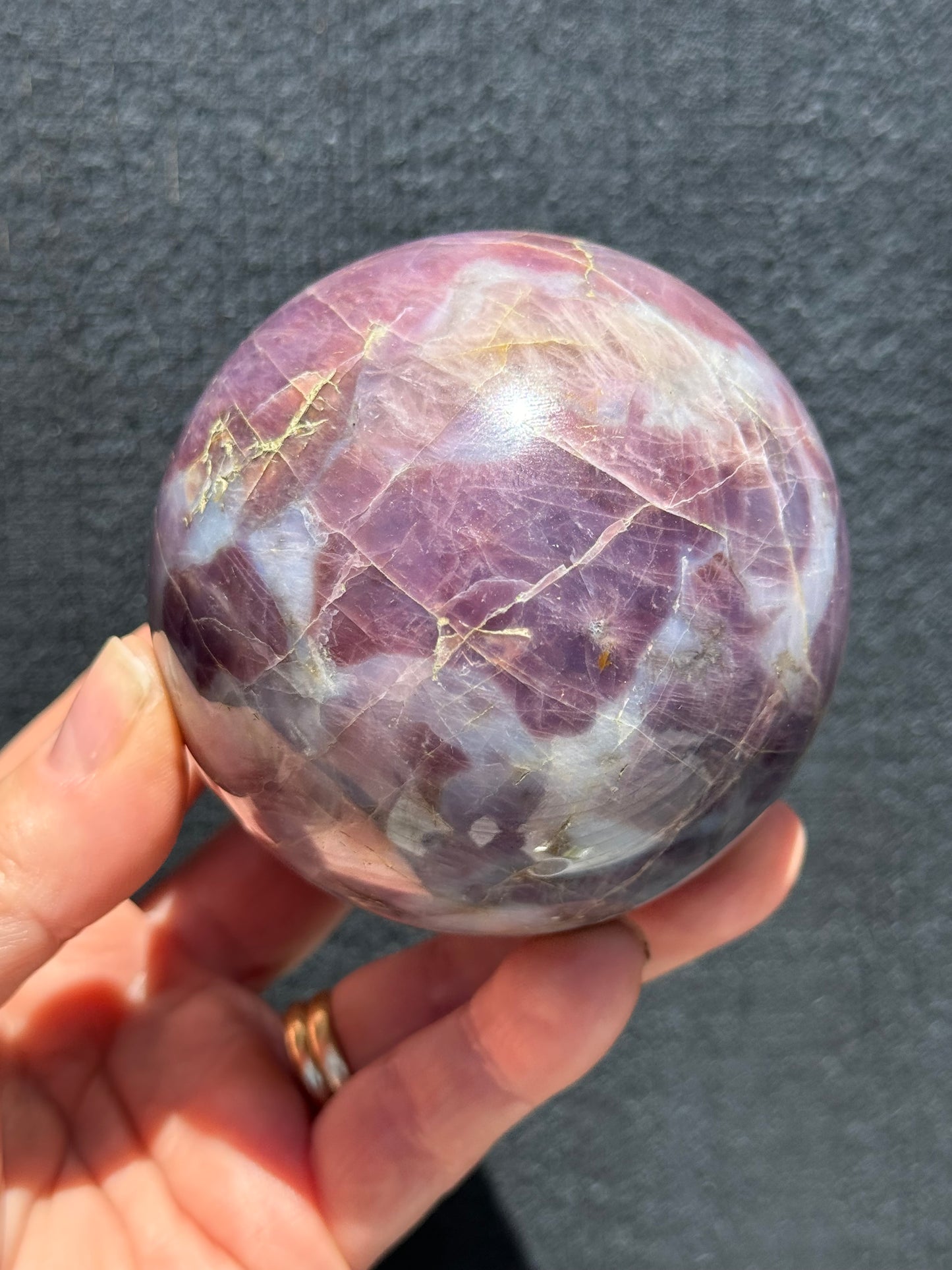 Lavender Star Rose Quartz Sphere