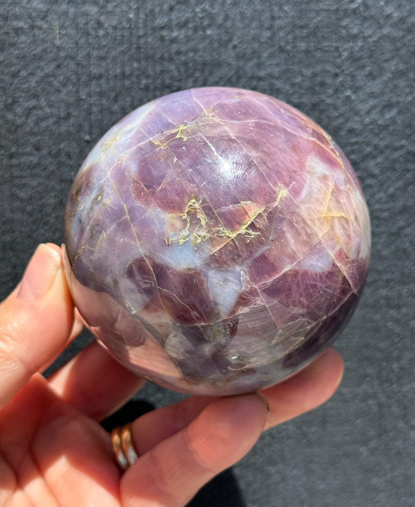 Lavender Star Rose Quartz Sphere