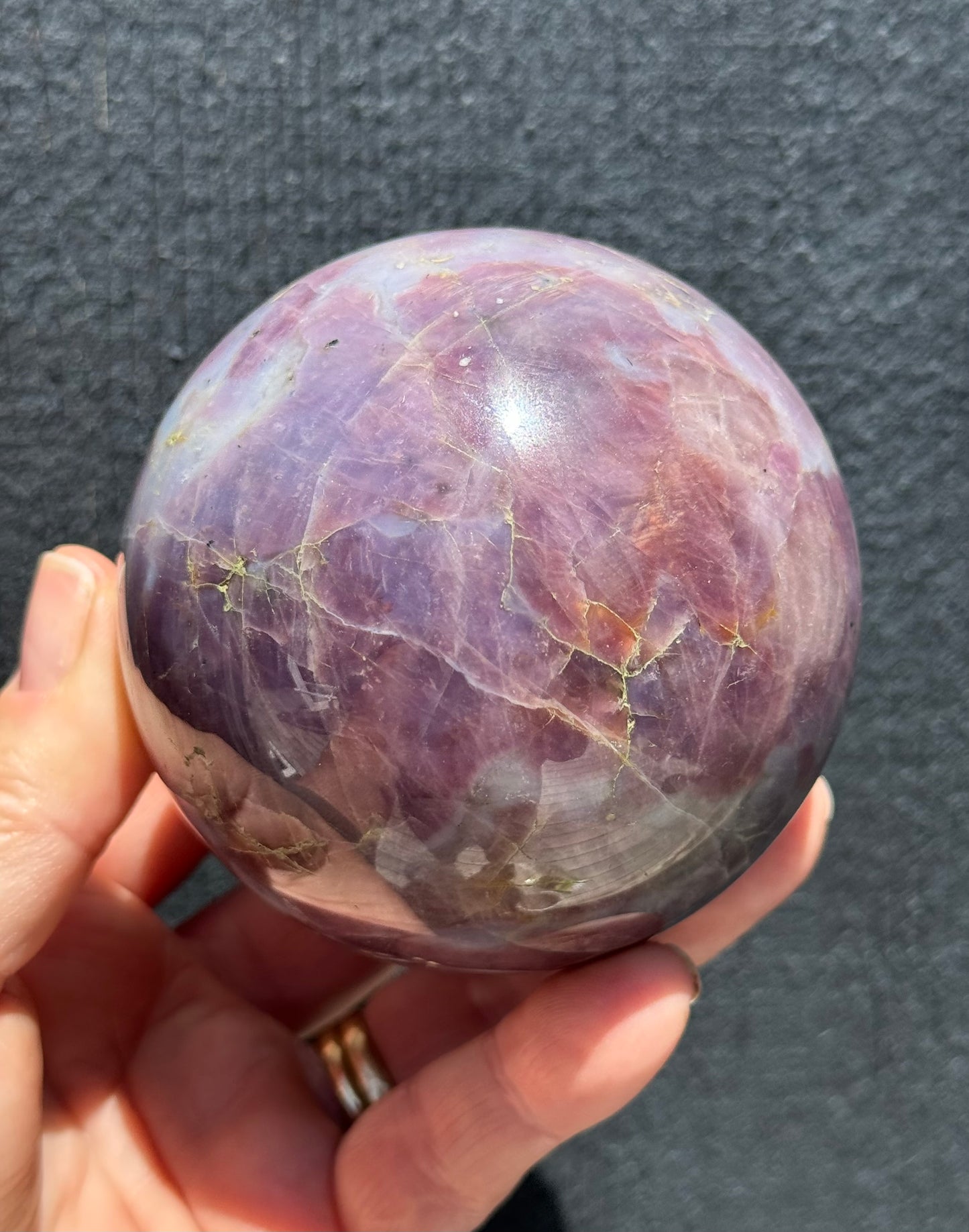 Lavender Star Rose Quartz Sphere