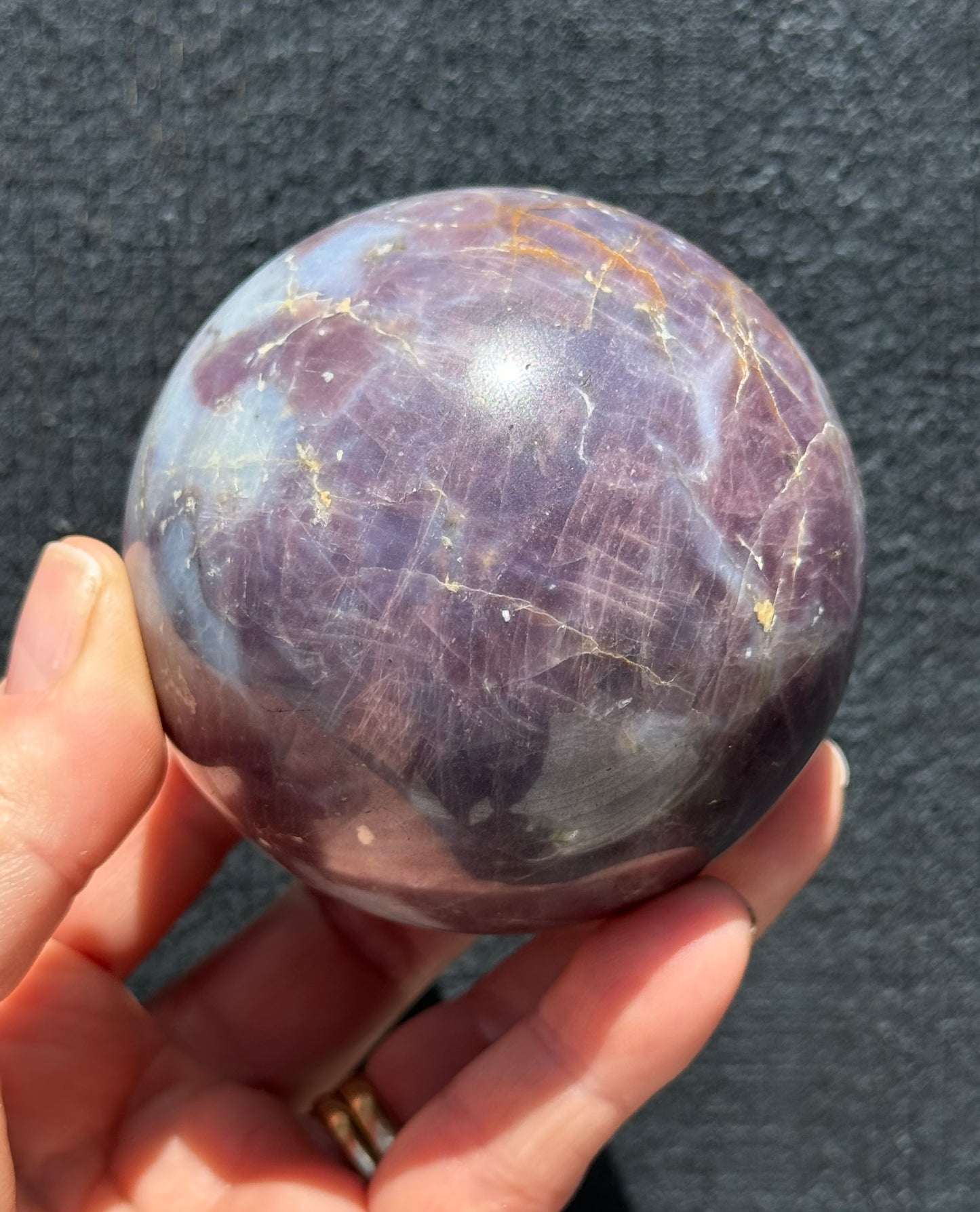 Lavender Star Rose Quartz Sphere