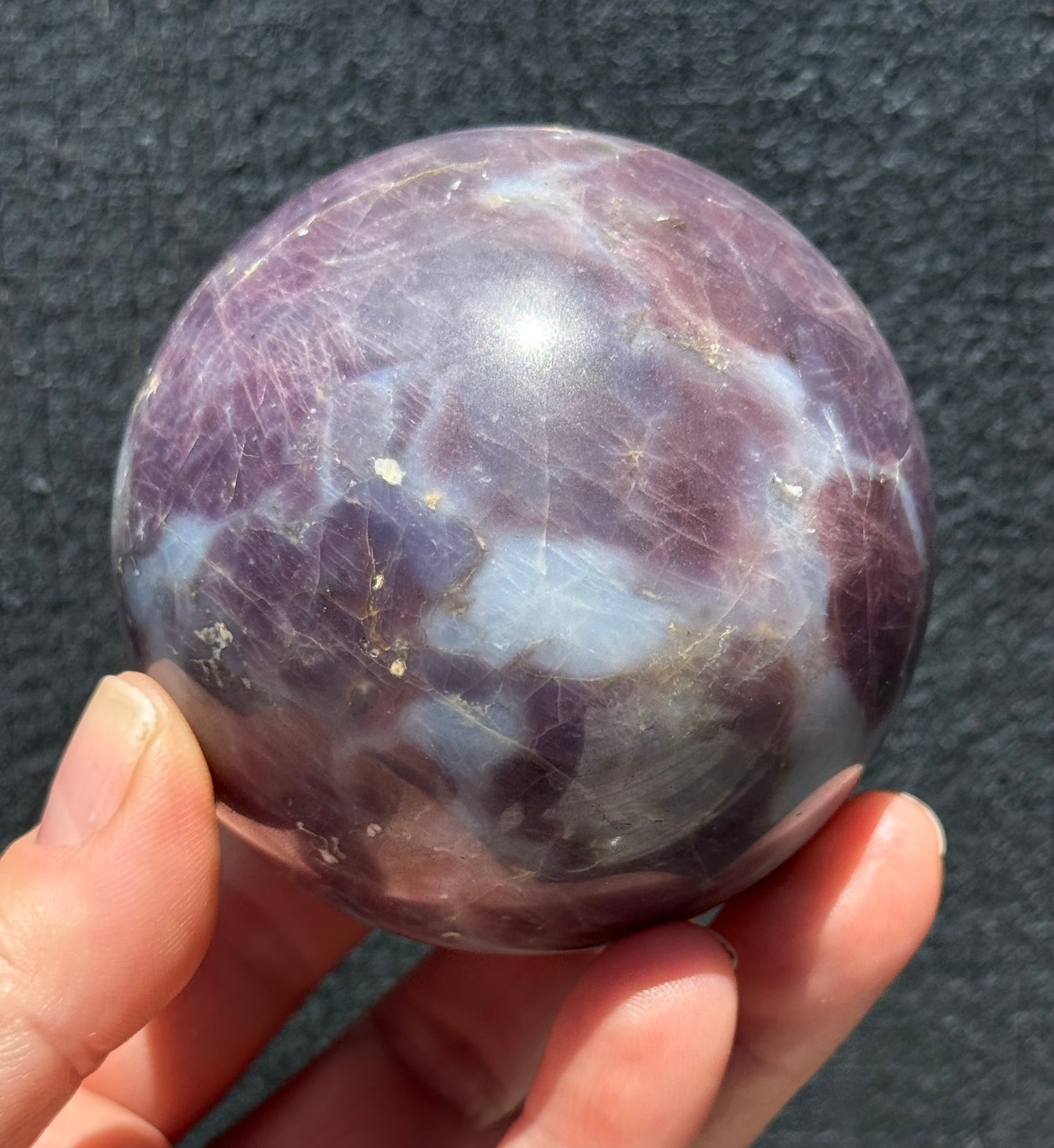 Lavender Star Rose Quartz Sphere