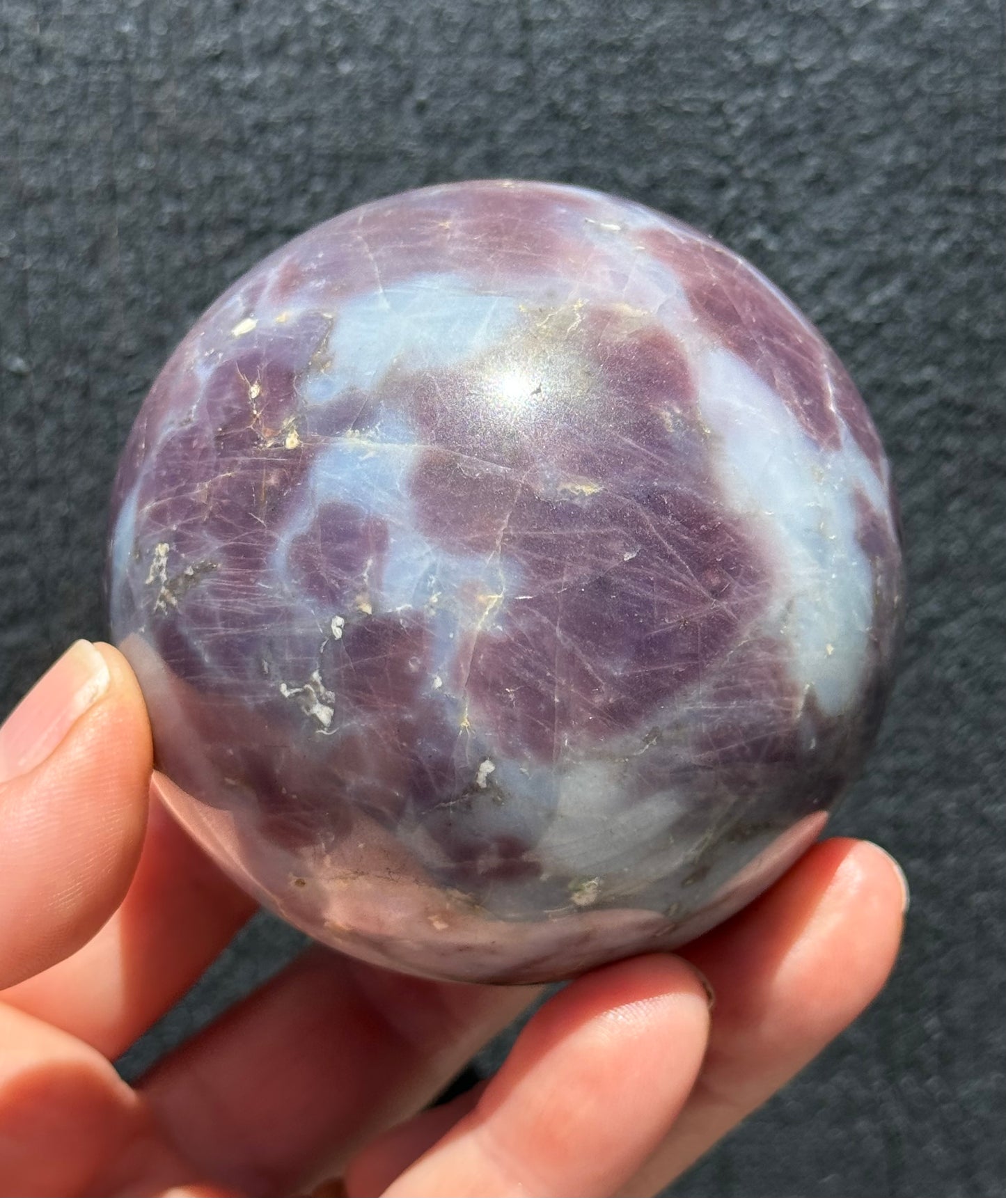 Lavender Star Rose Quartz Sphere