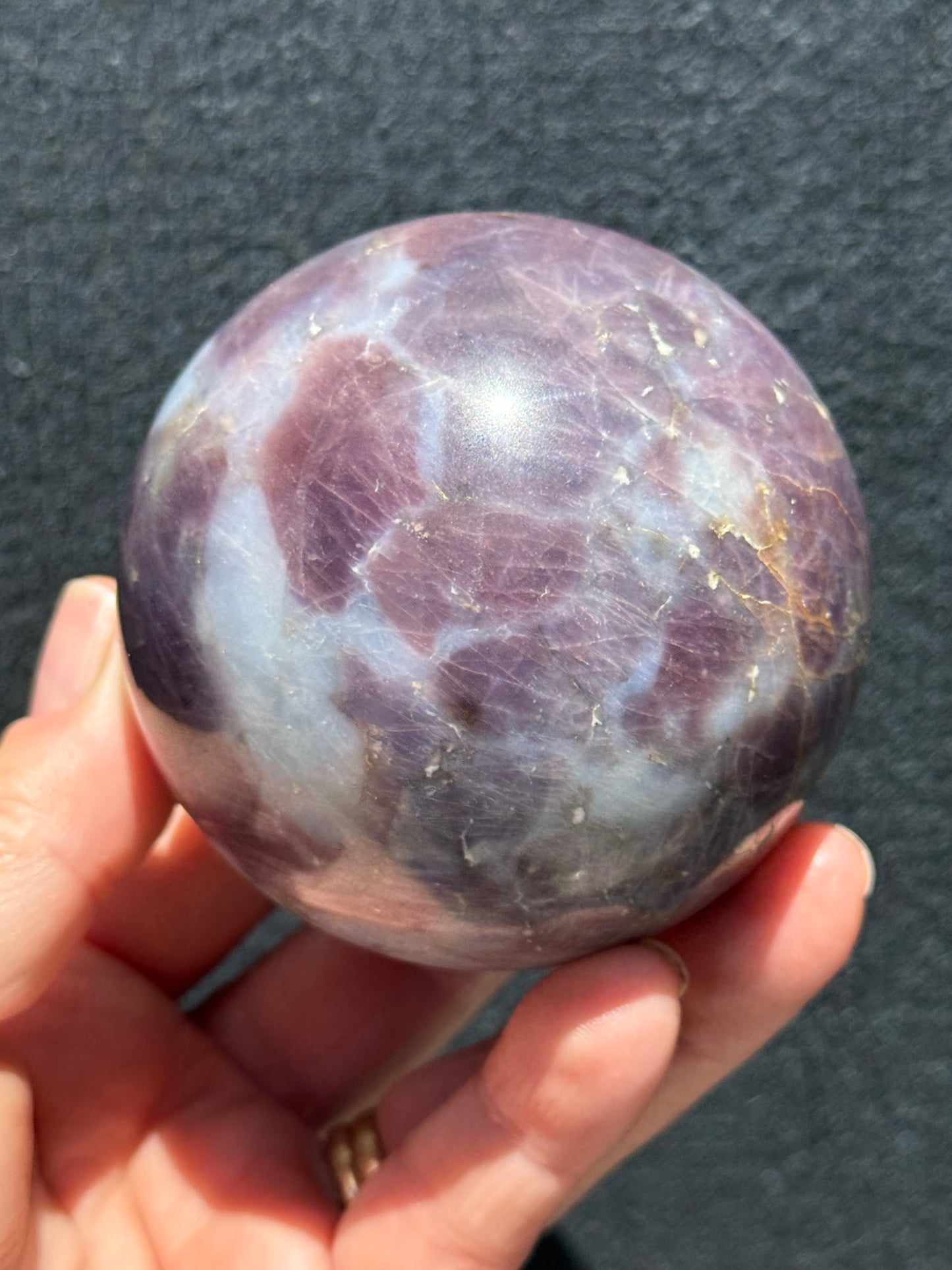 Lavender Star Rose Quartz Sphere