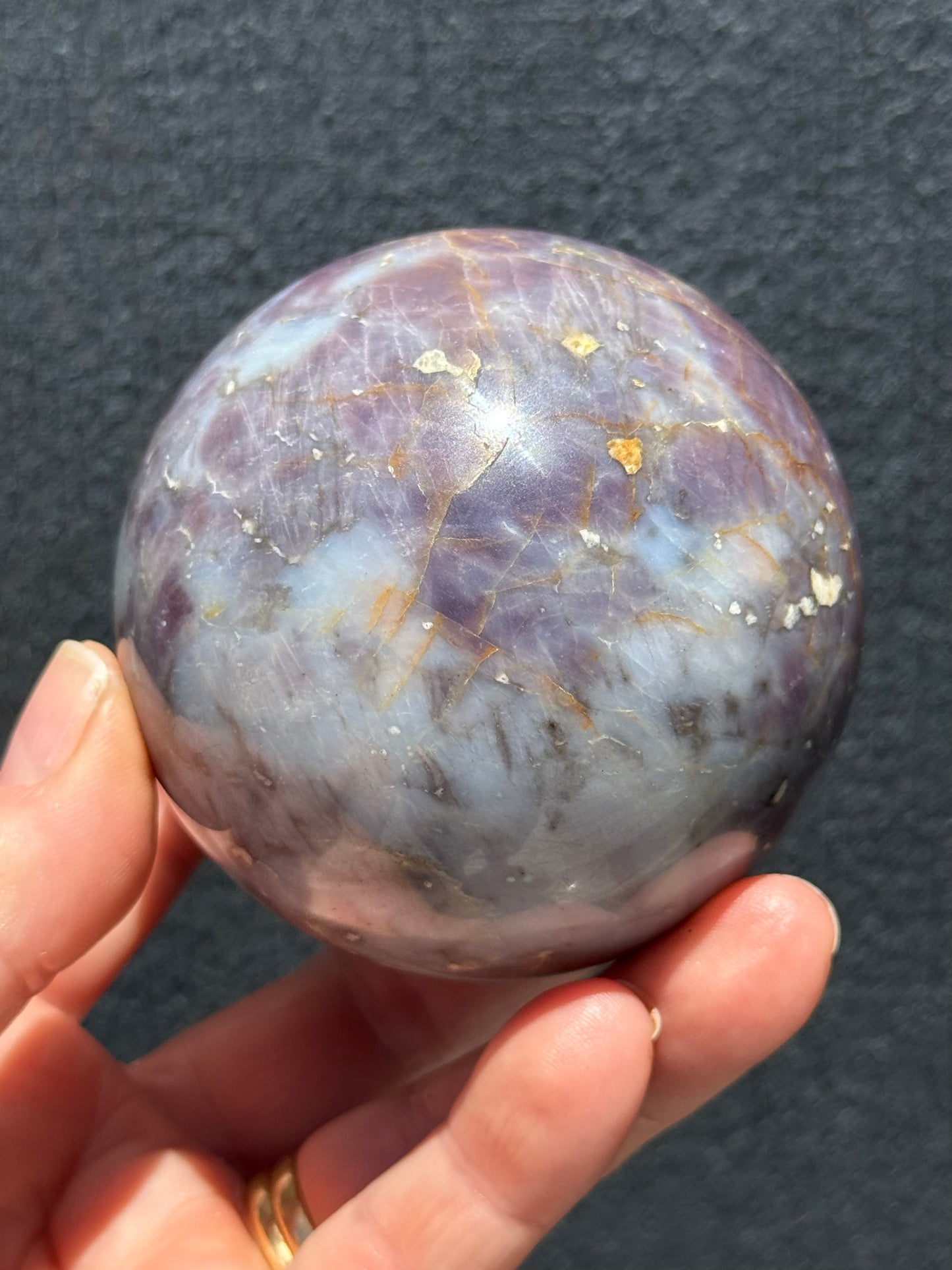 Lavender Star Rose Quartz Sphere