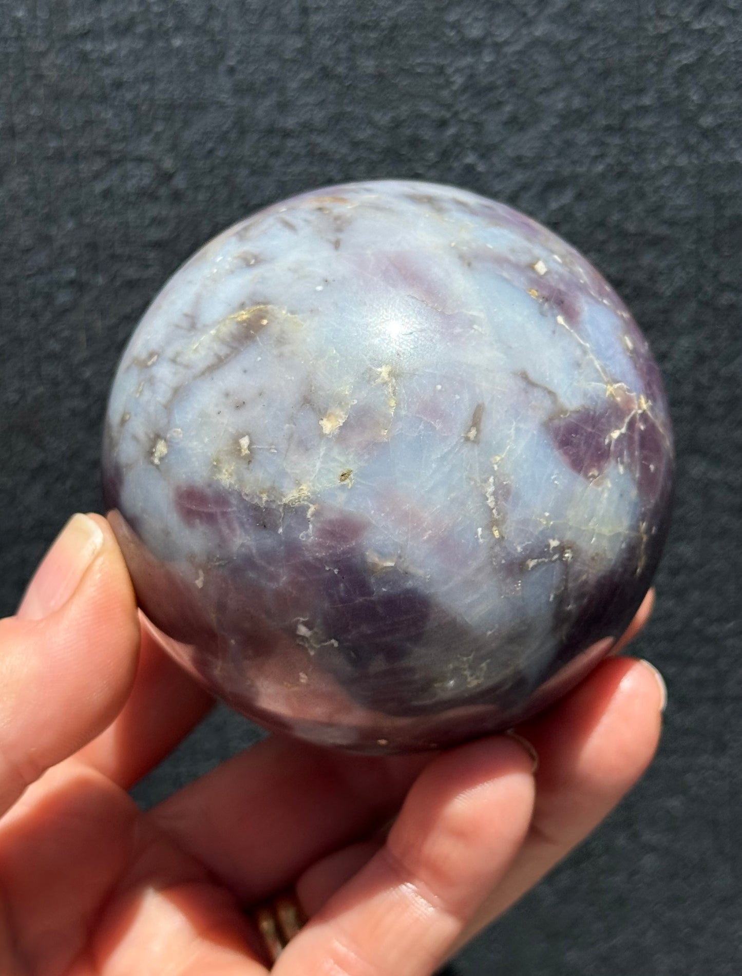 Lavender Star Rose Quartz Sphere