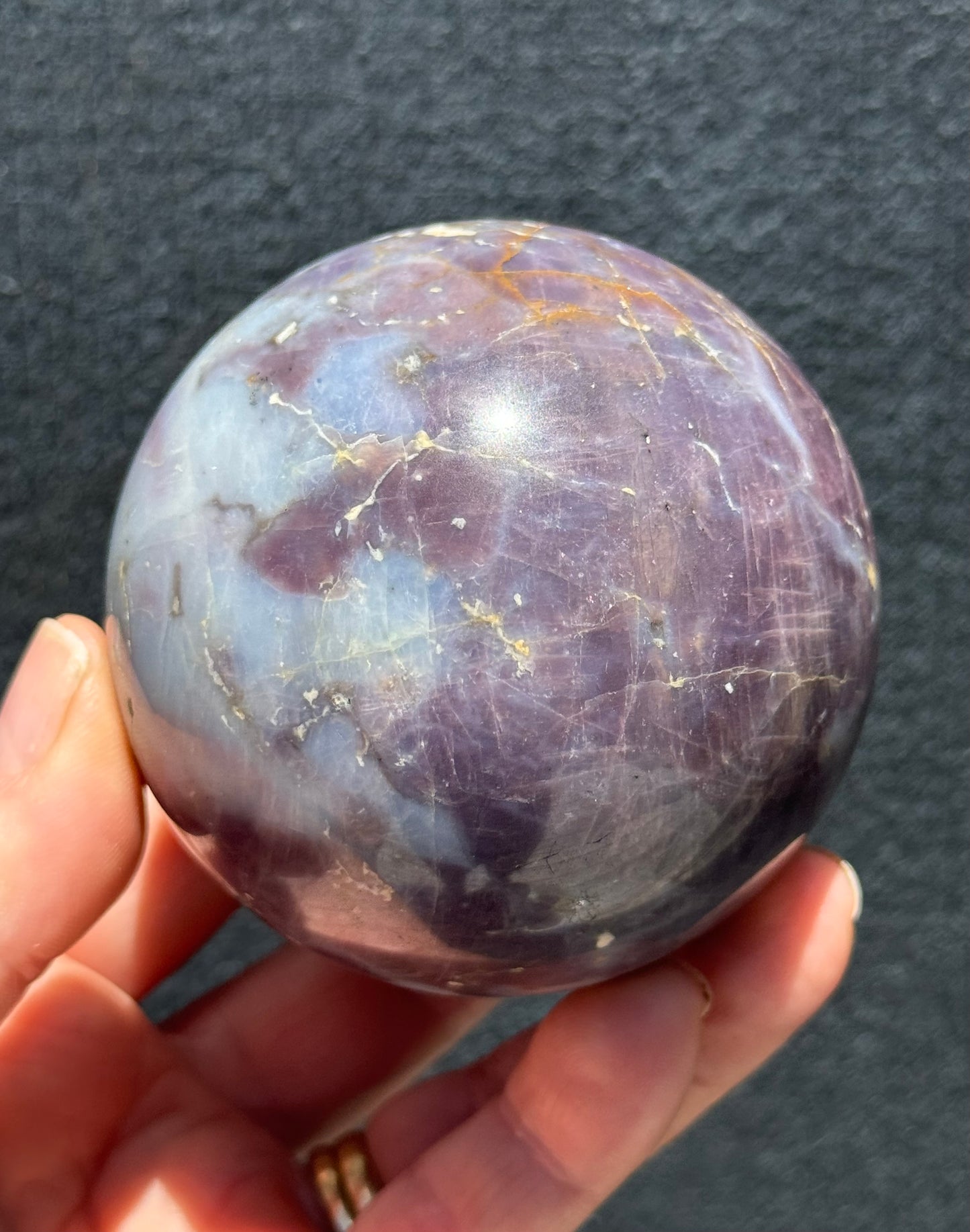 Lavender Star Rose Quartz Sphere