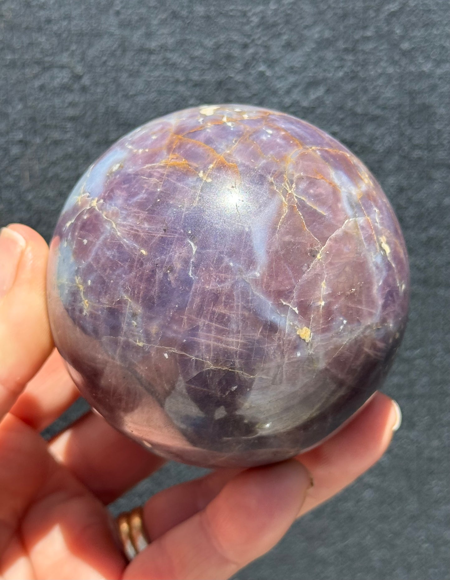 Lavender Star Rose Quartz Sphere