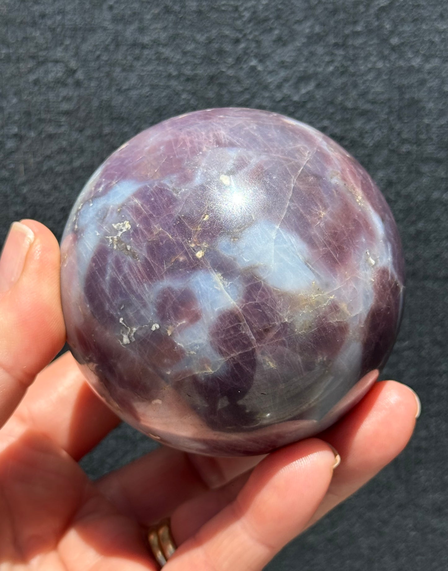 Lavender Star Rose Quartz Sphere