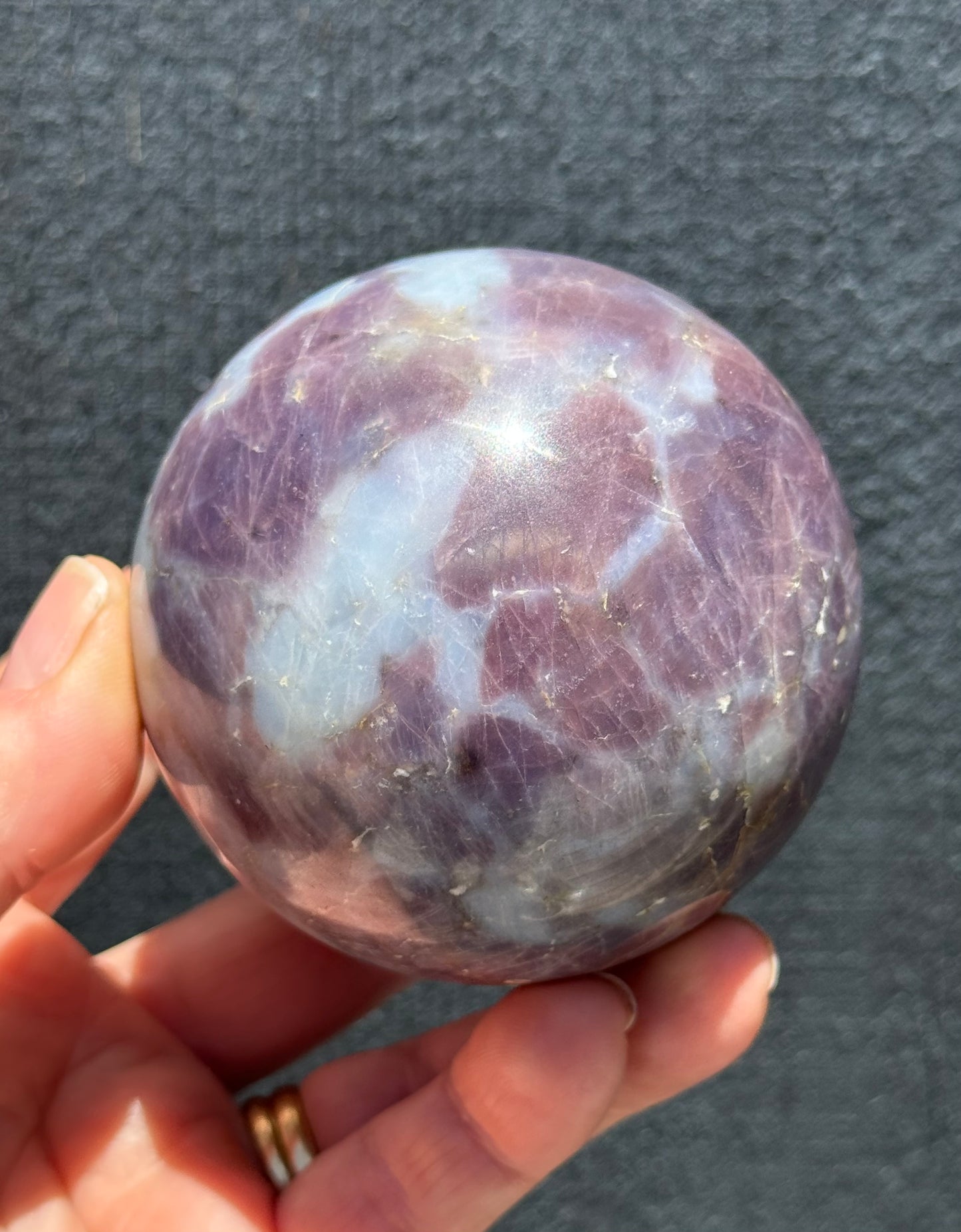 Lavender Star Rose Quartz Sphere