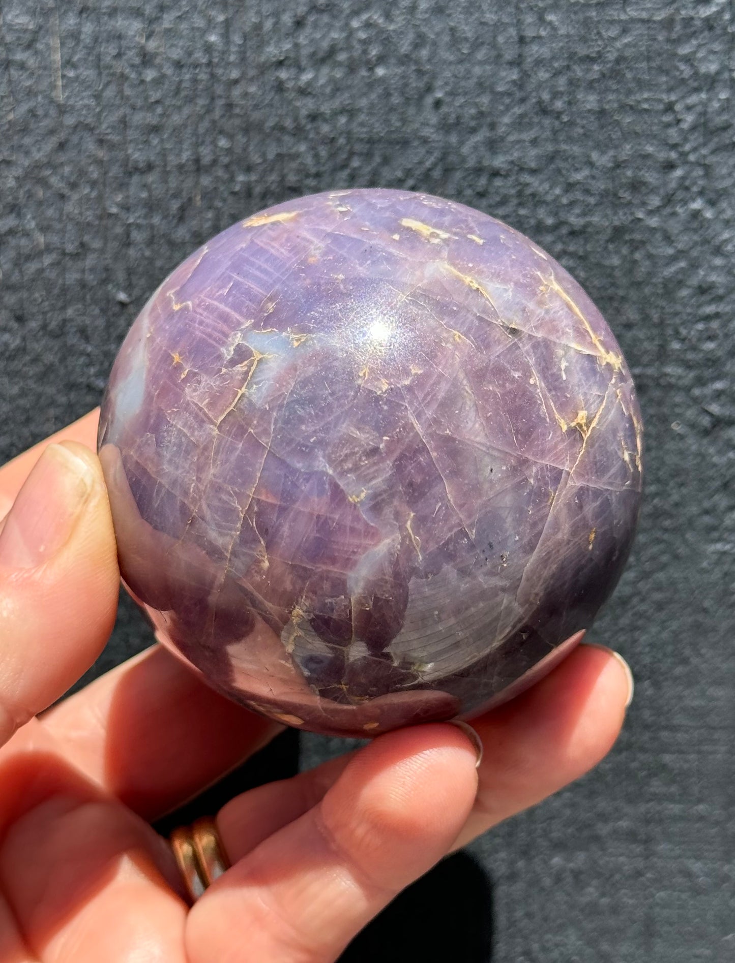 Lavender Star Rose Quartz Sphere