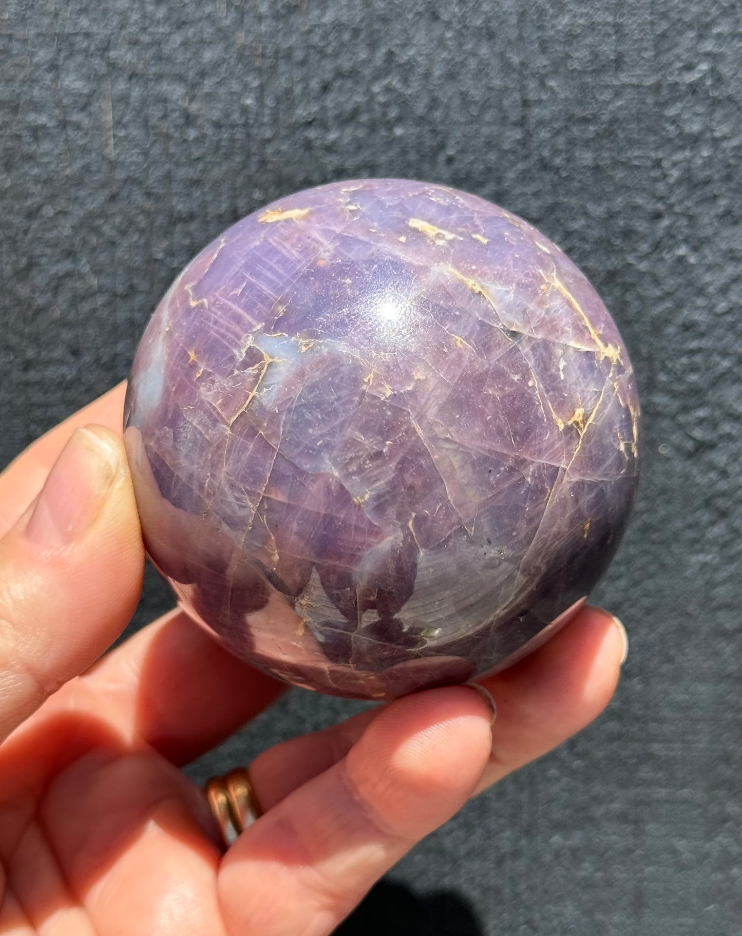 Lavender Star Rose Quartz Sphere