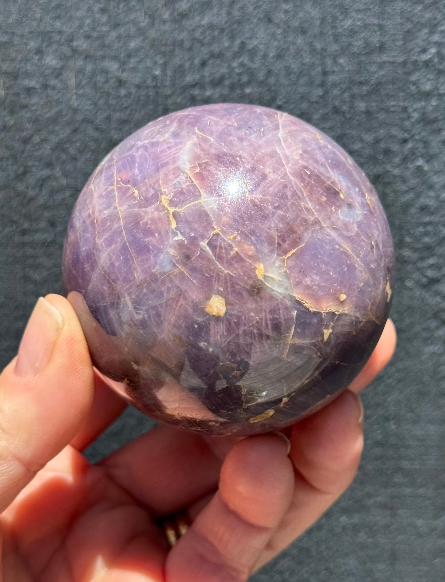 Lavender Star Rose Quartz Sphere