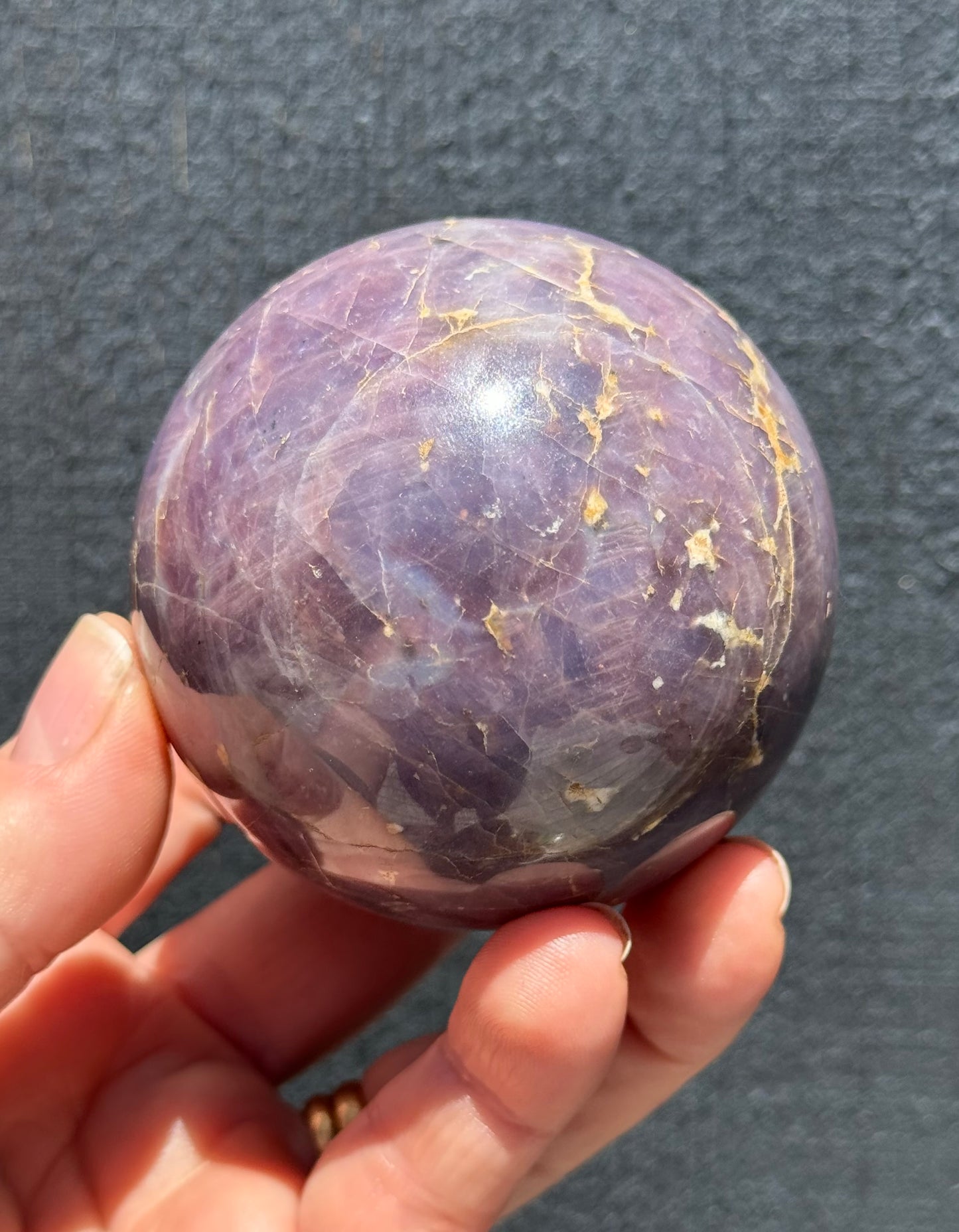 Lavender Star Rose Quartz Sphere