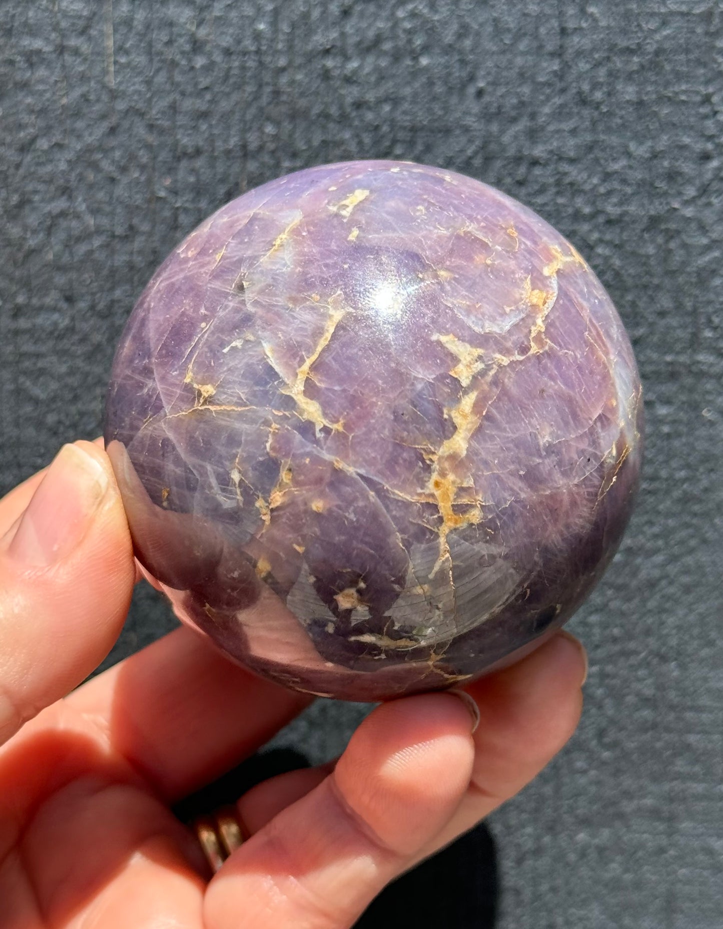 Lavender Star Rose Quartz Sphere