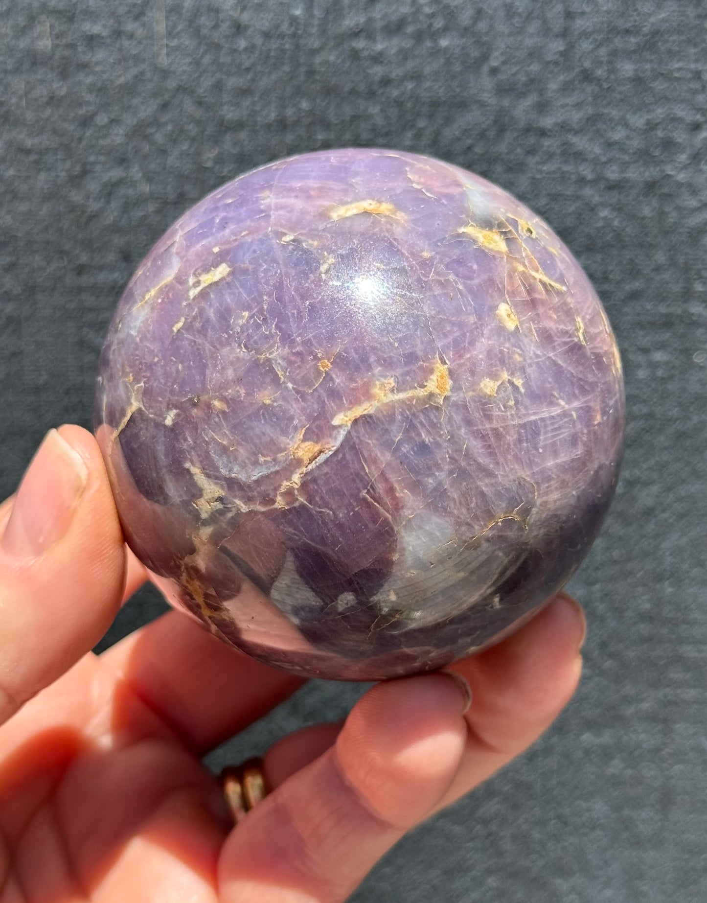 Lavender Star Rose Quartz Sphere