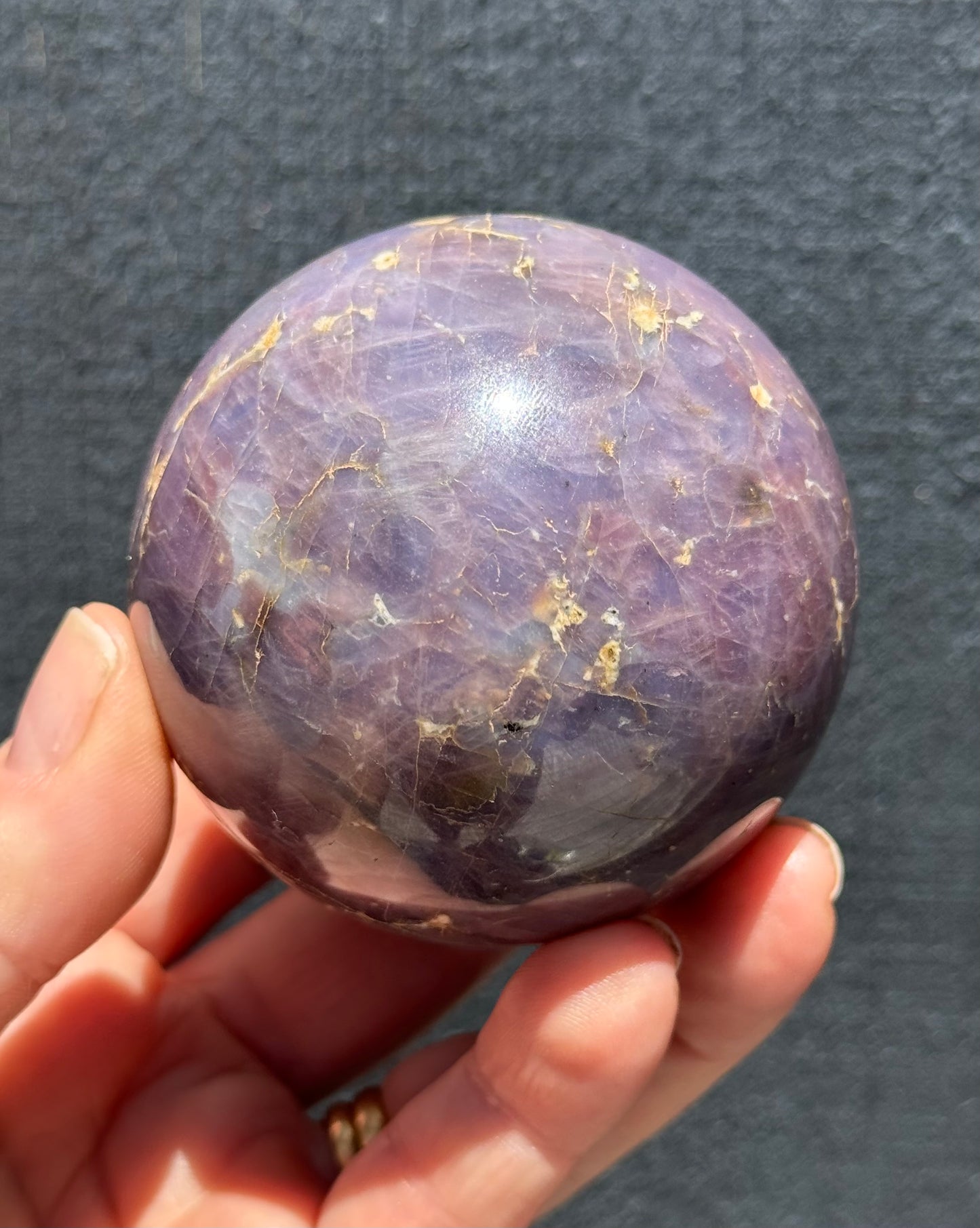 Lavender Star Rose Quartz Sphere