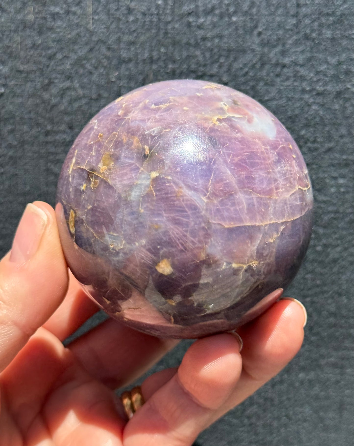 Lavender Star Rose Quartz Sphere