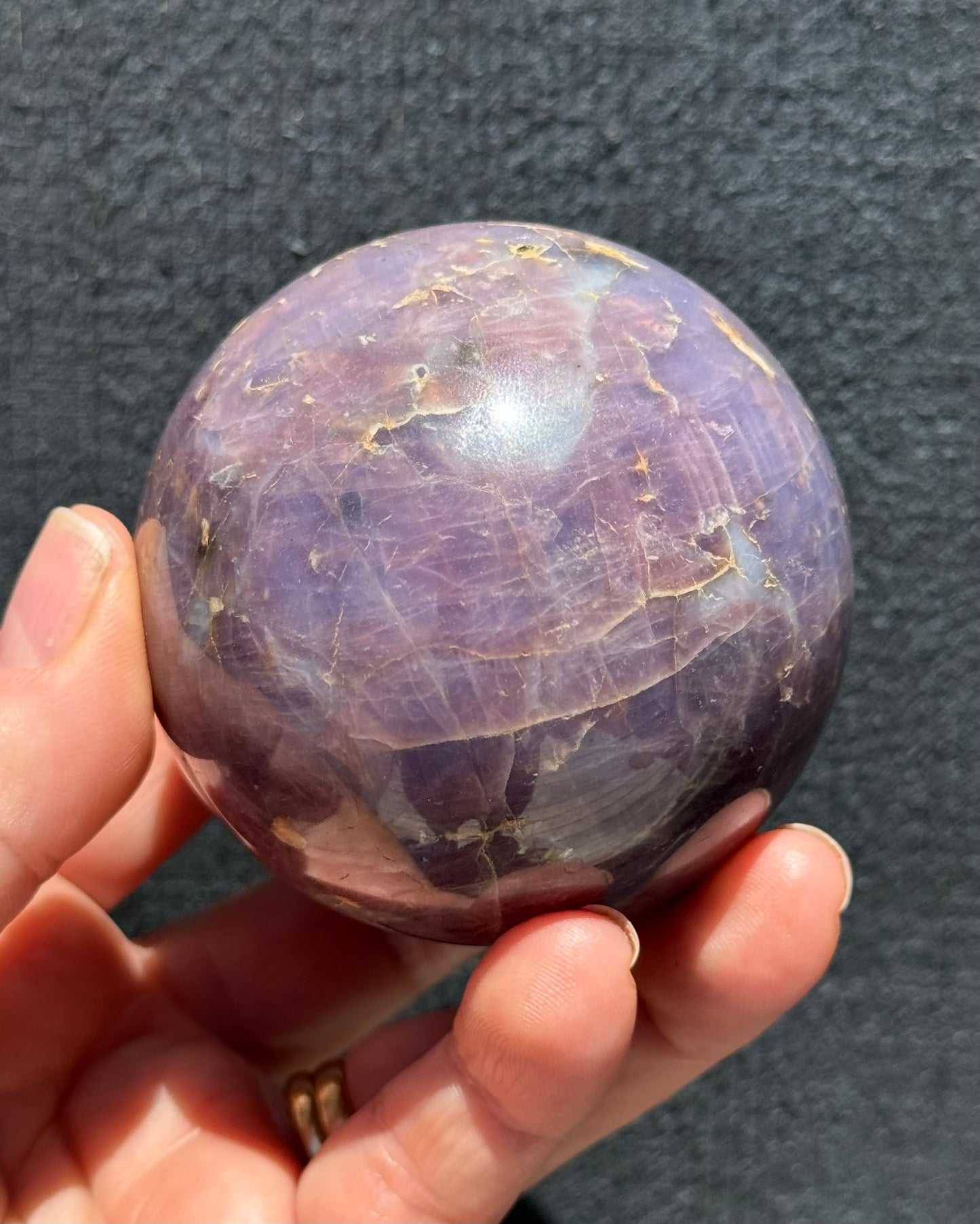 Lavender Star Rose Quartz Sphere