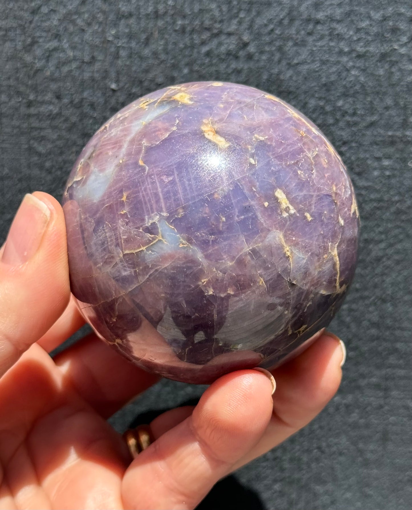 Lavender Star Rose Quartz Sphere