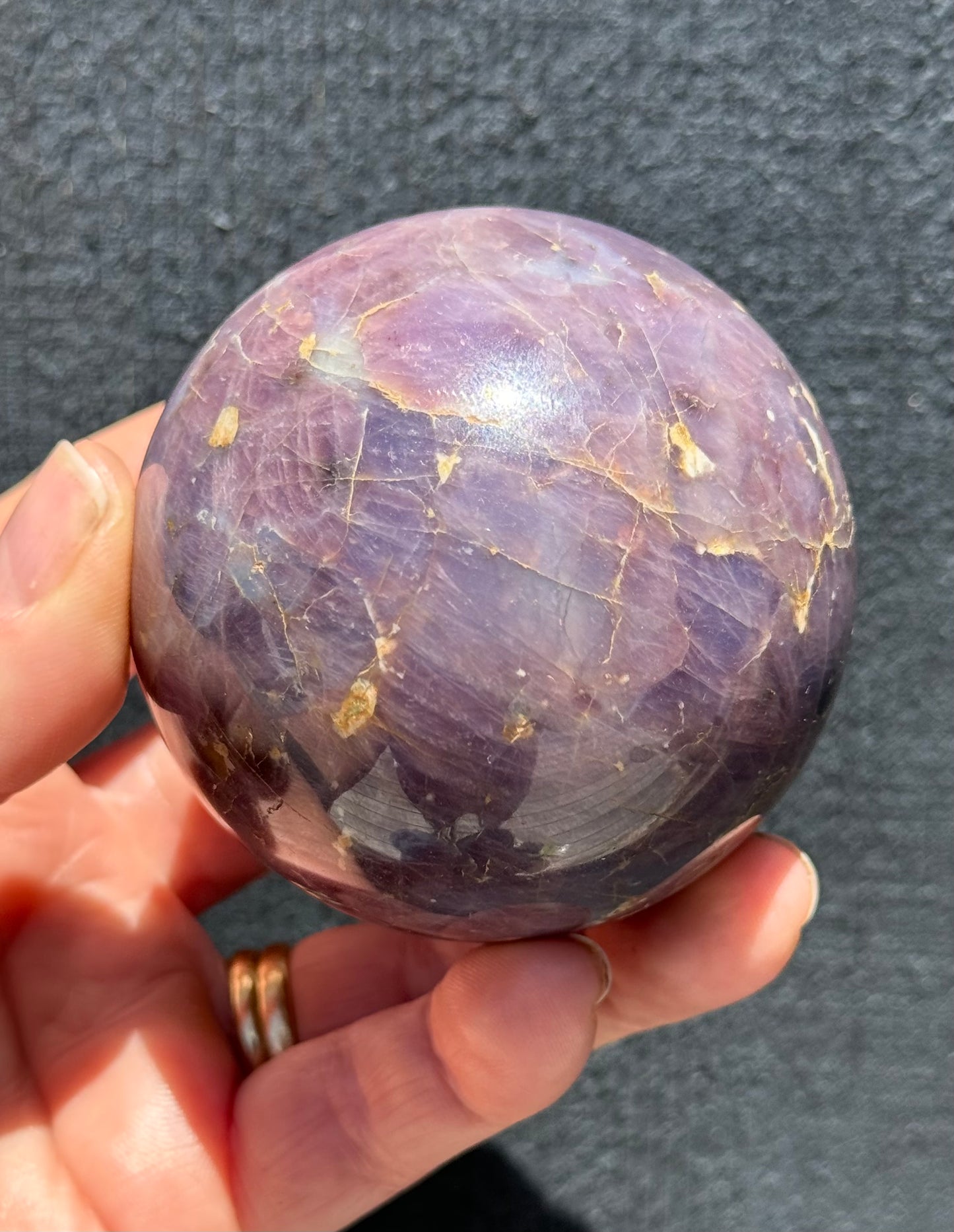 Lavender Star Rose Quartz Sphere