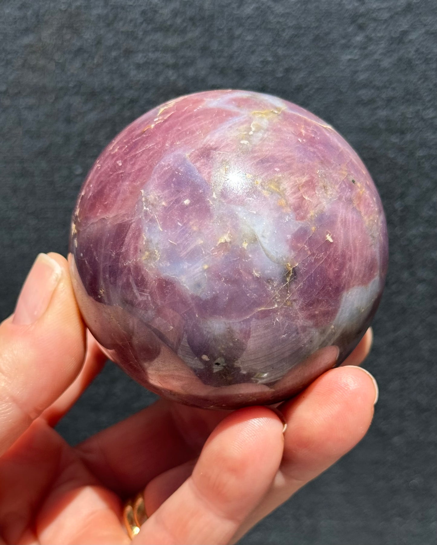 Lavender Star Rose Quartz Sphere