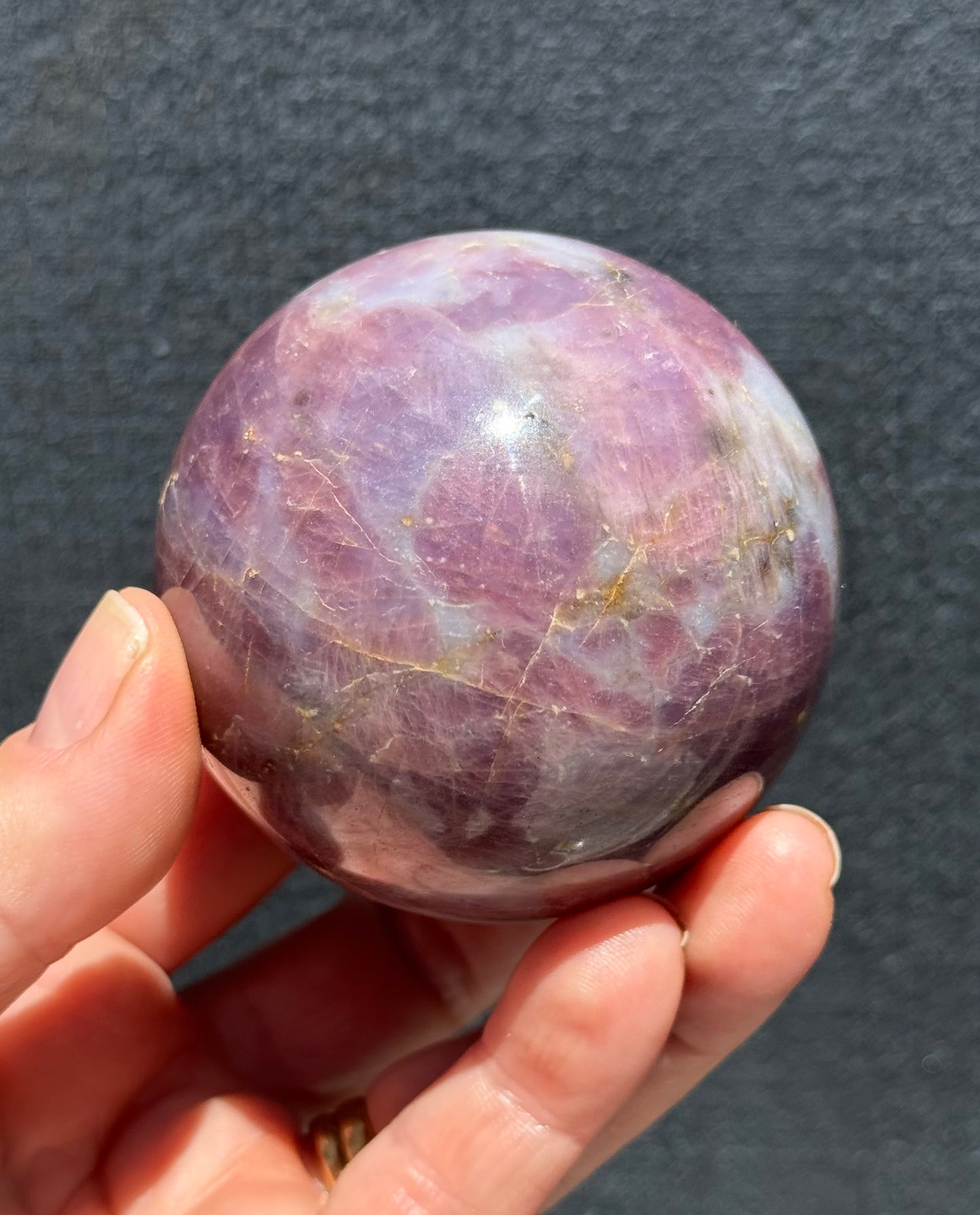 Lavender Star Rose Quartz Sphere