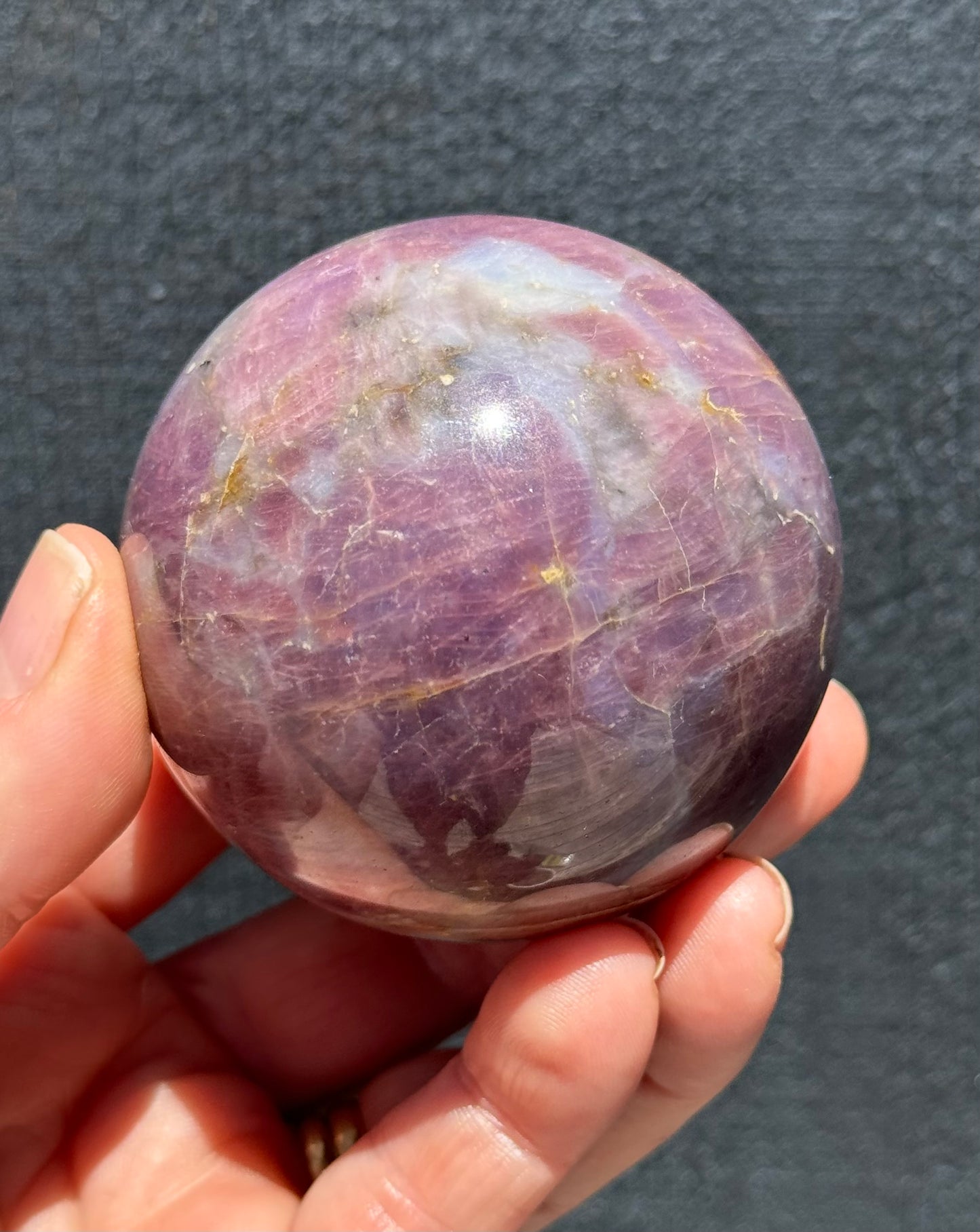 Lavender Star Rose Quartz Sphere