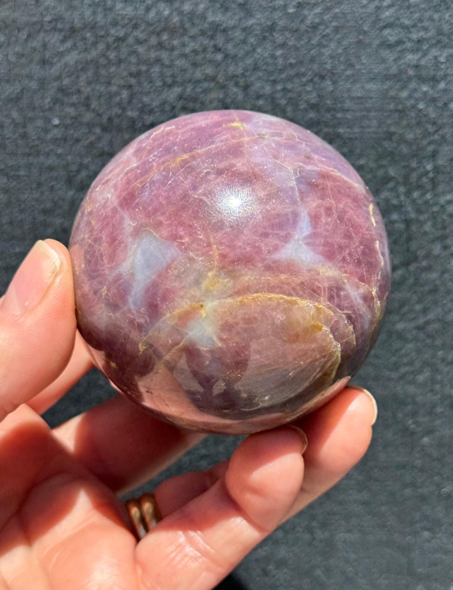 Lavender Star Rose Quartz Sphere