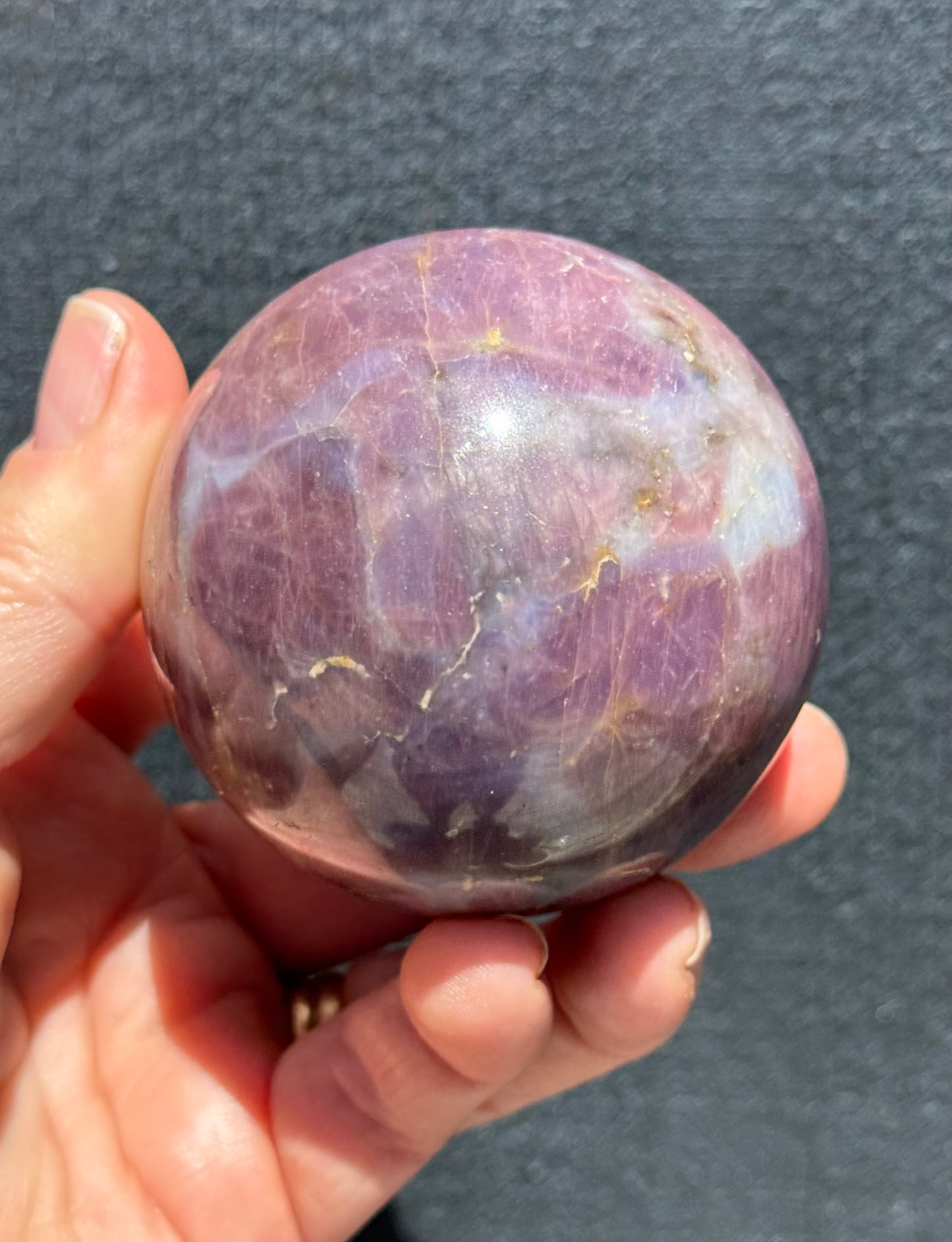 Lavender Star Rose Quartz Sphere