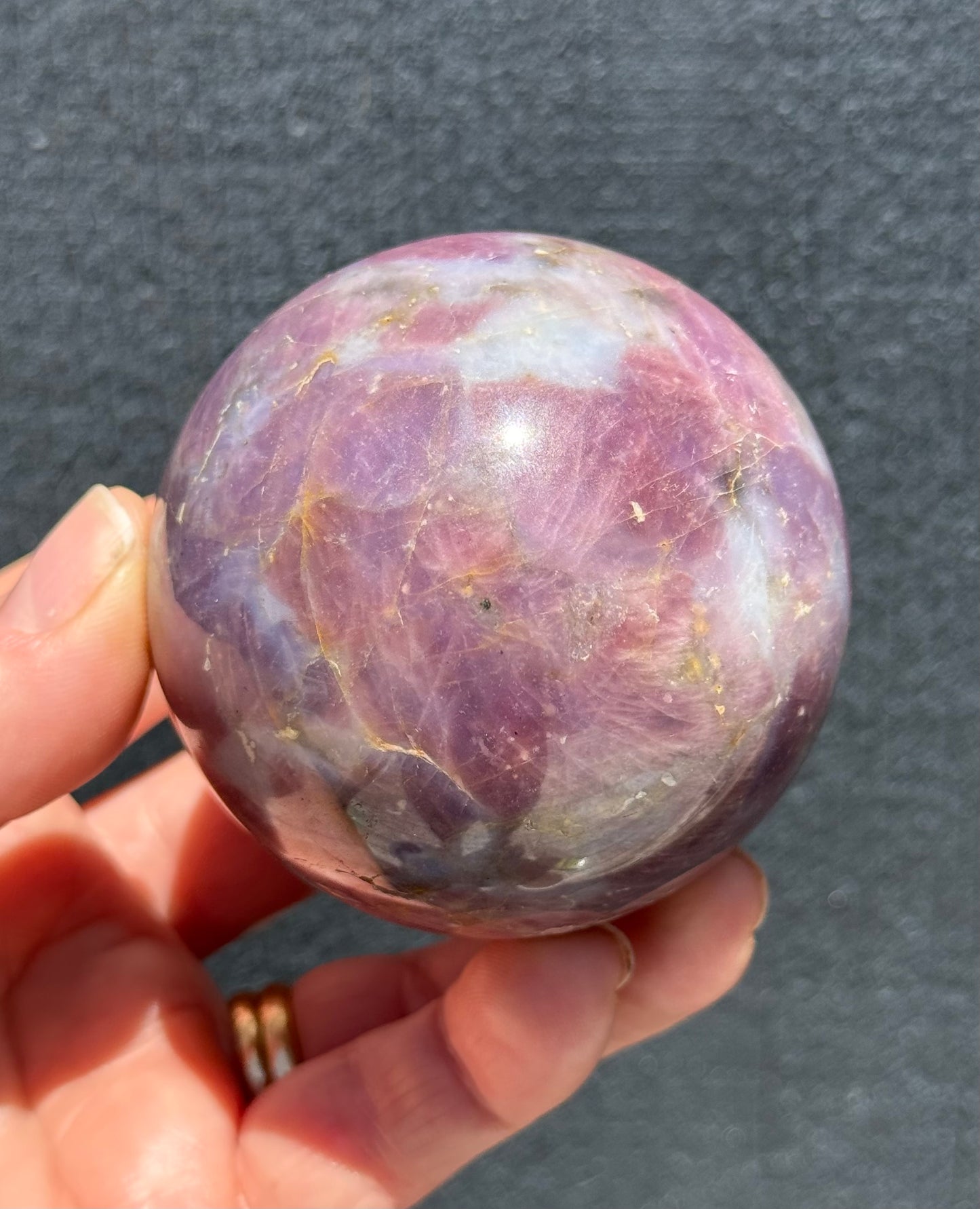 Lavender Star Rose Quartz Sphere