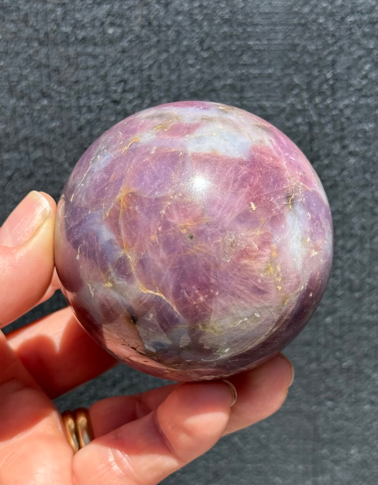 Lavender Star Rose Quartz Sphere