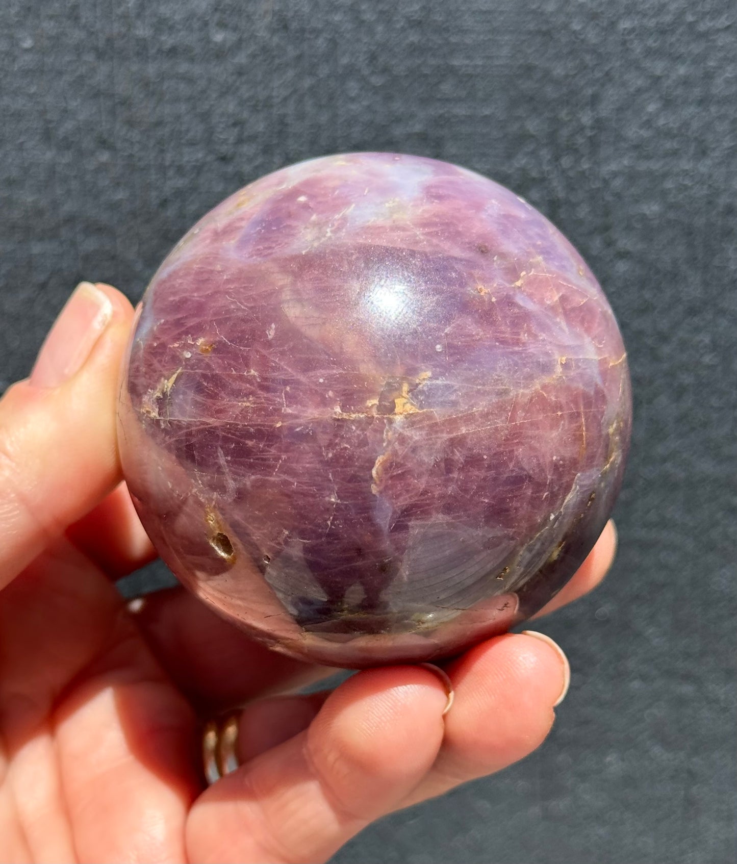 Lavender Star Rose Quartz Sphere