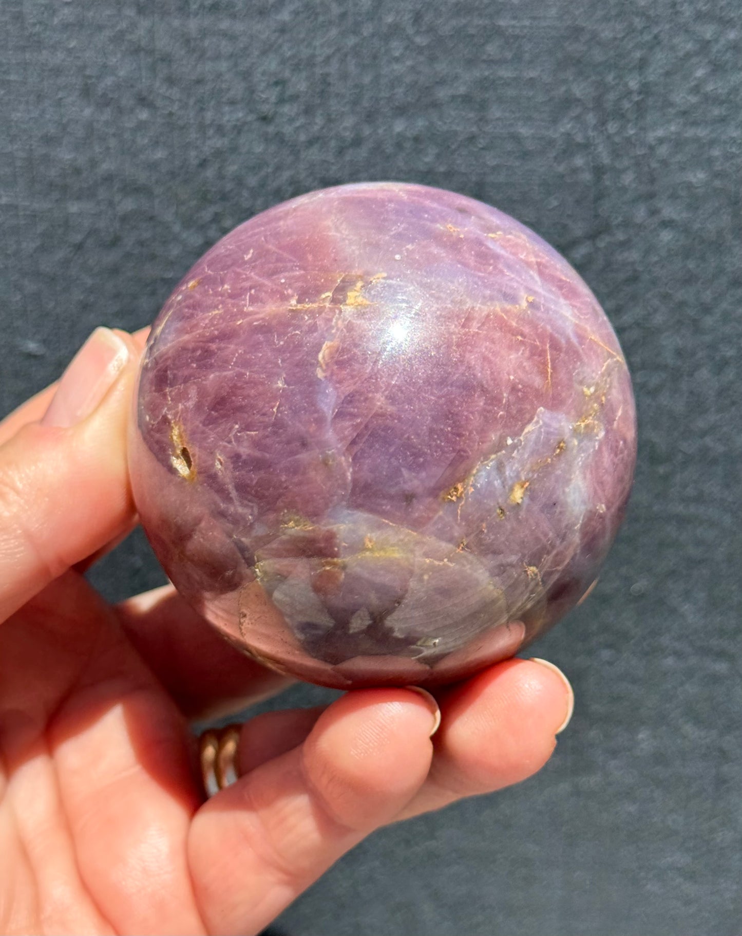 Lavender Star Rose Quartz Sphere